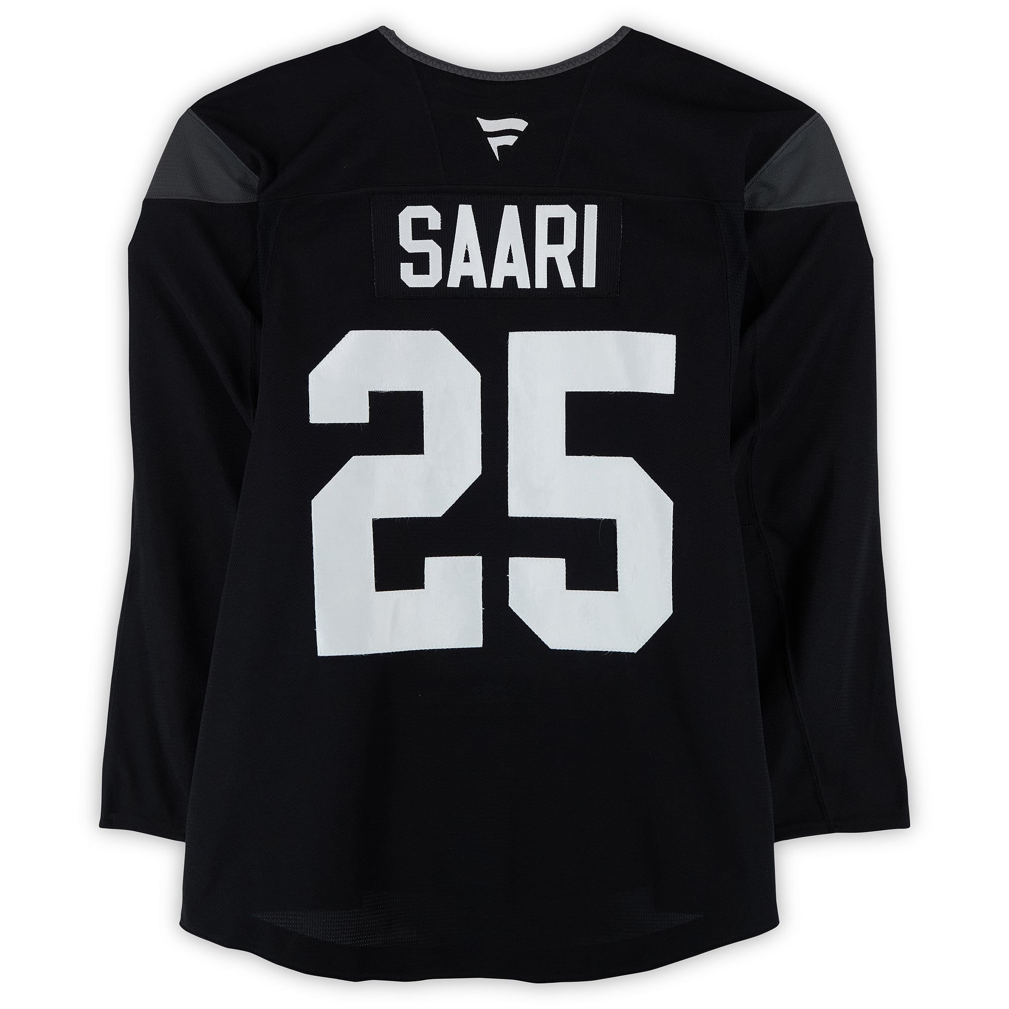 Julius Saari Utah Mammoth Practice-Used #25 Black Jersey from the 2024-25 NHL Season