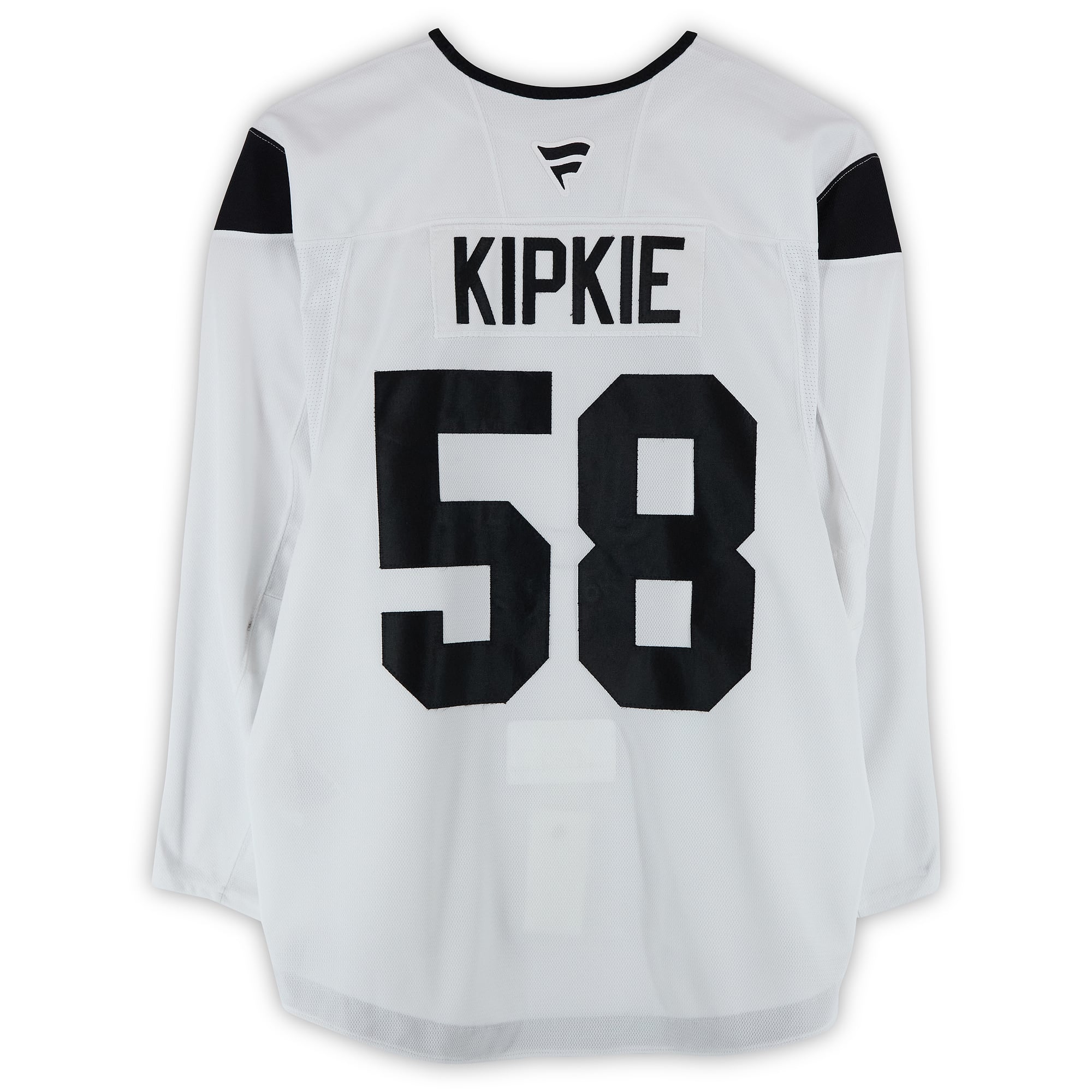 Justin Kipkie Utah Hockey Club Practice-Used #58 White Jersey from the 2024-25 NHL Season