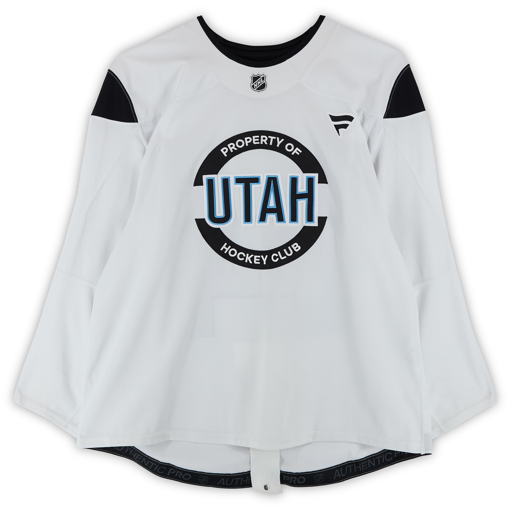 Justin Kipkie Utah Hockey Club Practice-Used #58 White Jersey from the 2024-25 NHL Season