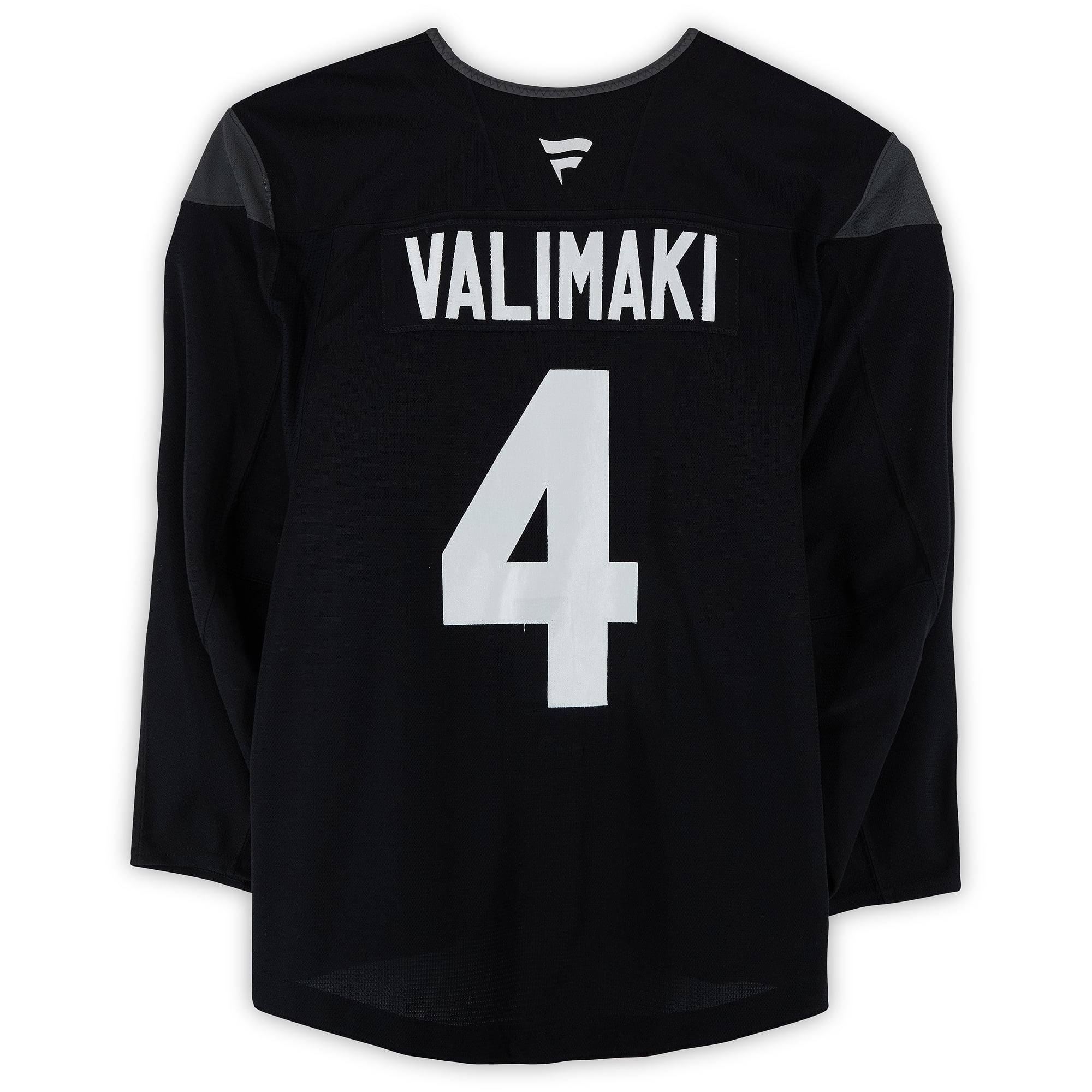 Juuso Valimaki Utah Mammoth Practice-Used #4 Black Jersey from the 2024-25 NHL Season