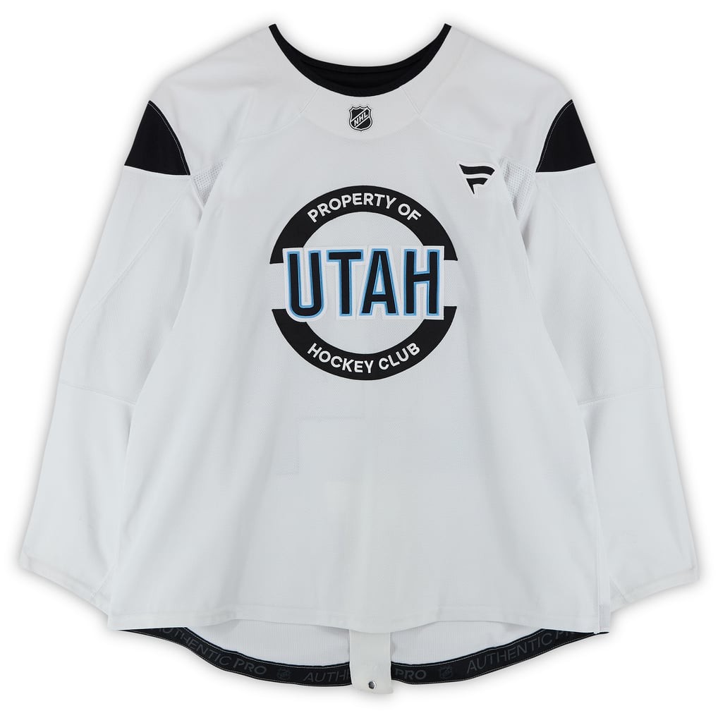 Kailer Yamamoto Utah Hockey Club Fanatics Authentic Practice-Used #56 White Authentic Pro Jersey from the 2024-25 NHL Season