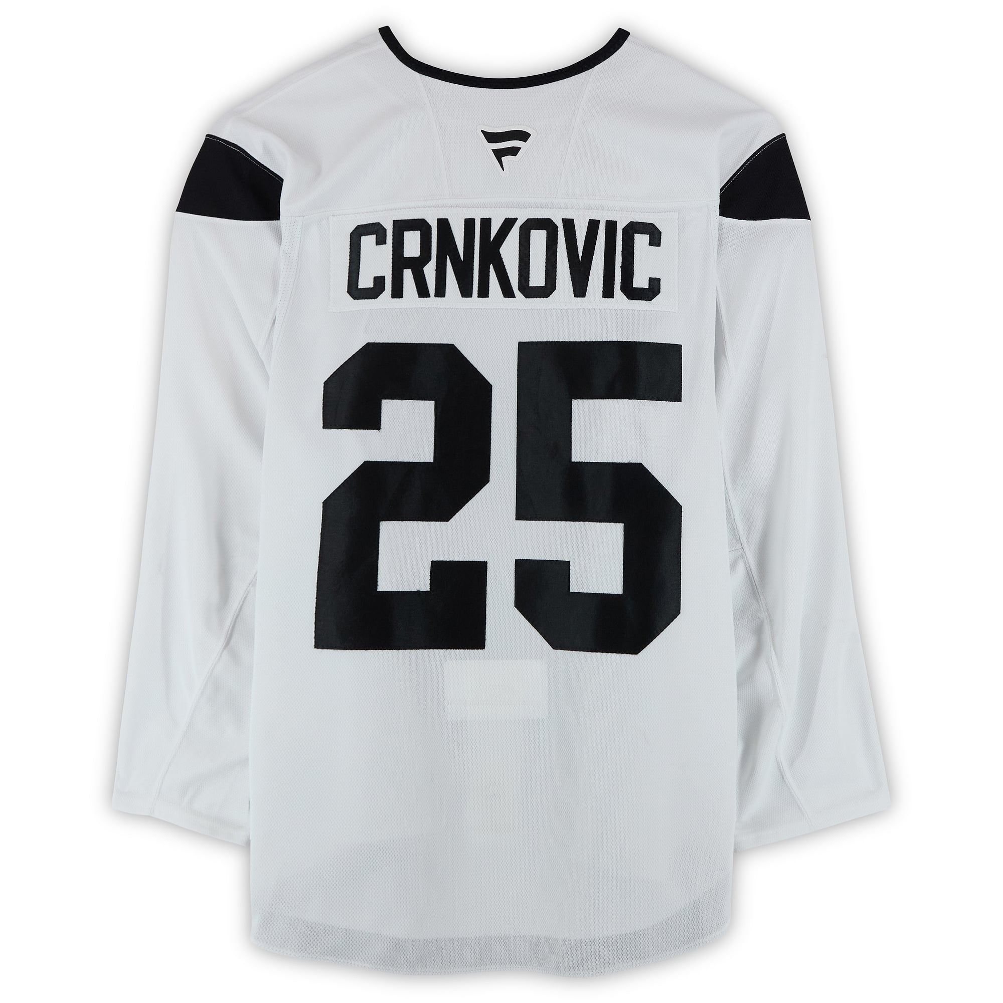 Kyle Crnkovic Utah Mammoth Practice-Used #25 White Jersey from the 2024-25 NHL Season