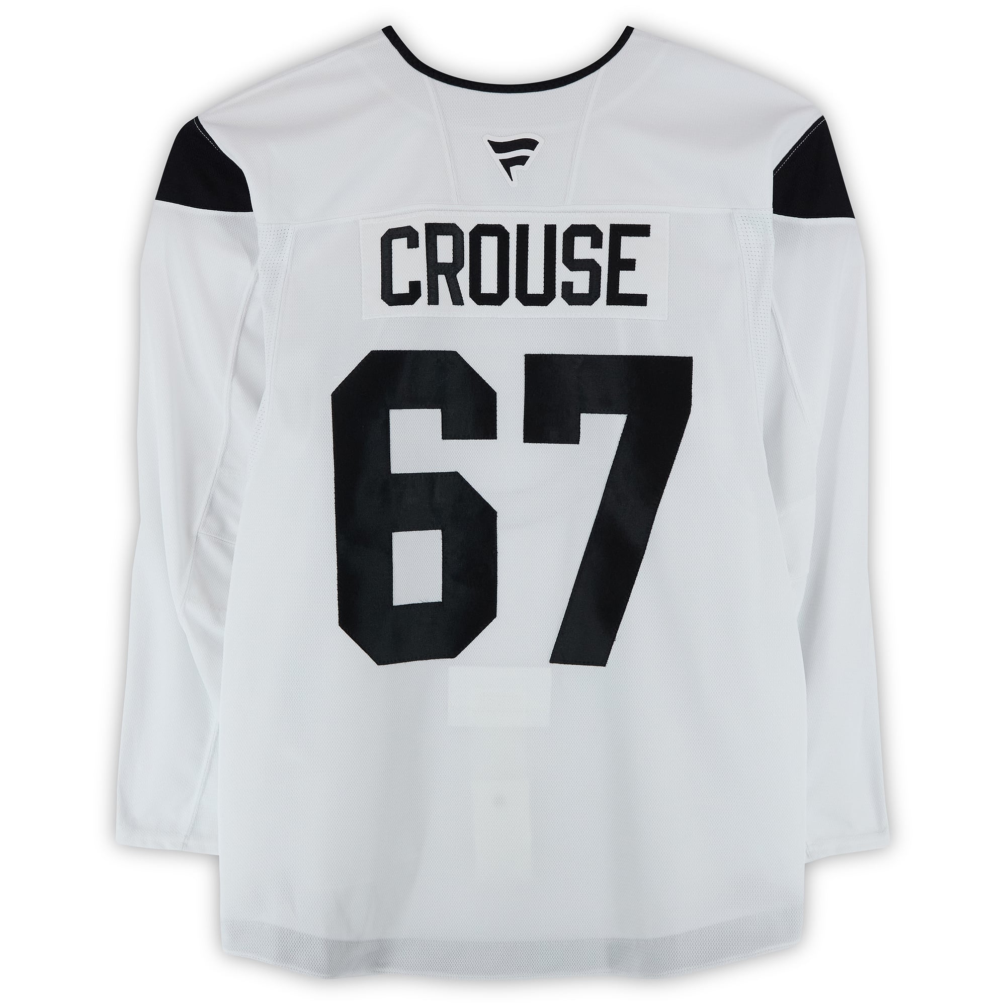 Maillot authentique blanc porté à l'entraînement par Lawson Crouse, numéro 67, du Utah Hockey Club, saison 2024-2025 de la LNH