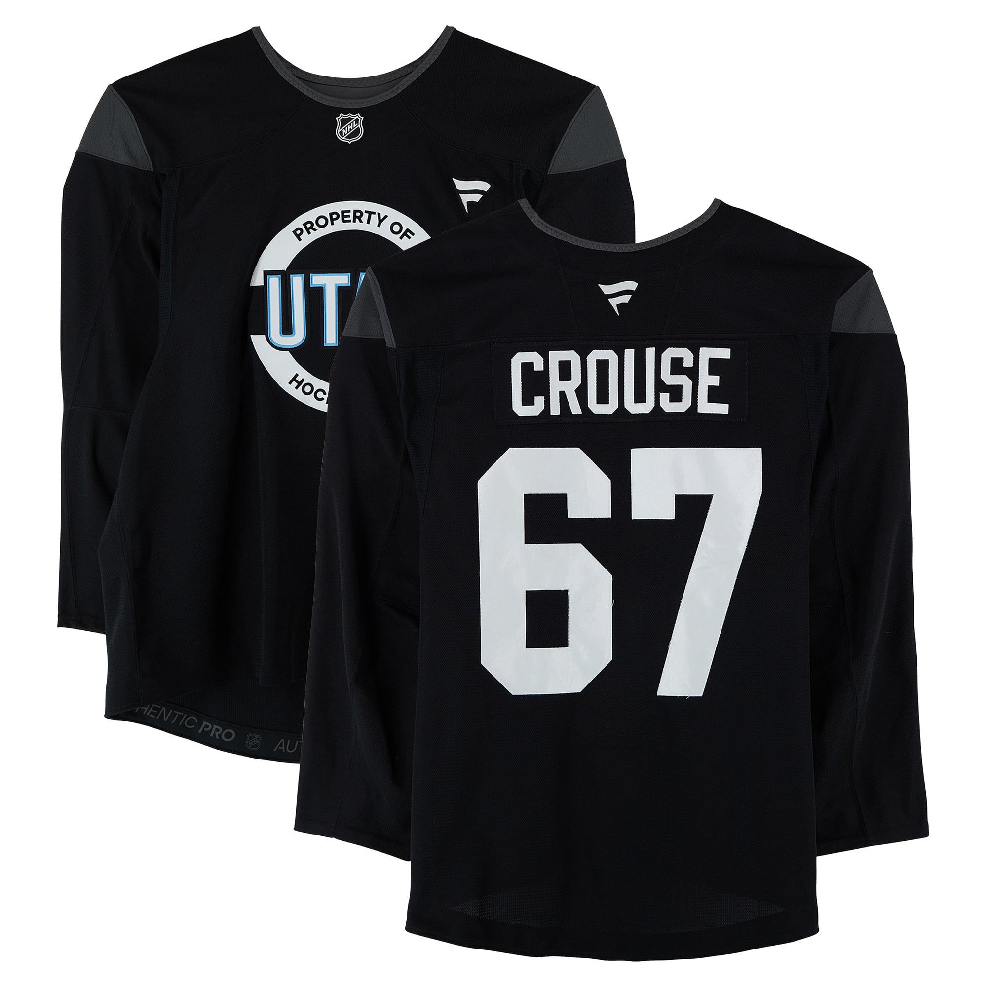 Lawson Crouse Utah Mammoth Practice-Used #67 Black Jersey from the 2024-25 NHL Season