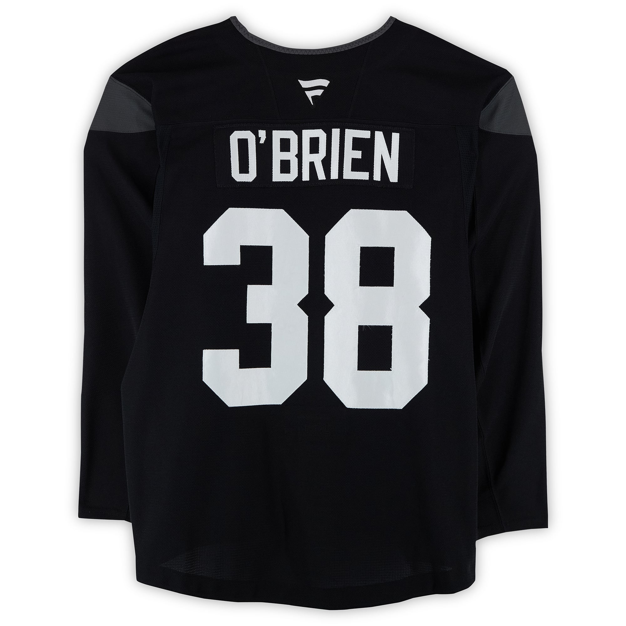 Liam O'Brien Utah Mammoth Practice-Used #38 Black Jersey from the 2024-25 NHL Season