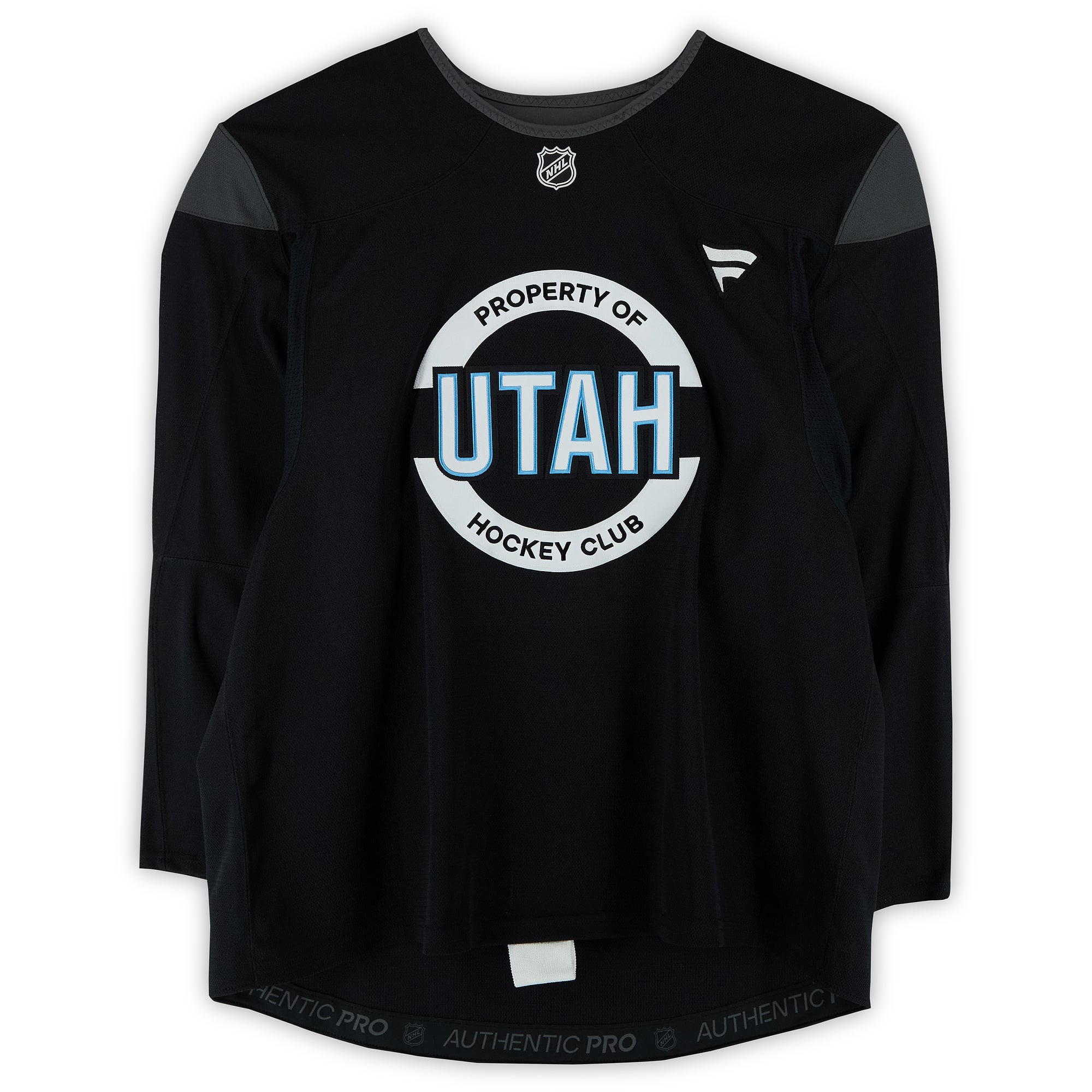 Liam O'Brien Utah Mammoth Practice-Used #38 Black Jersey from the 2024-25 NHL Season