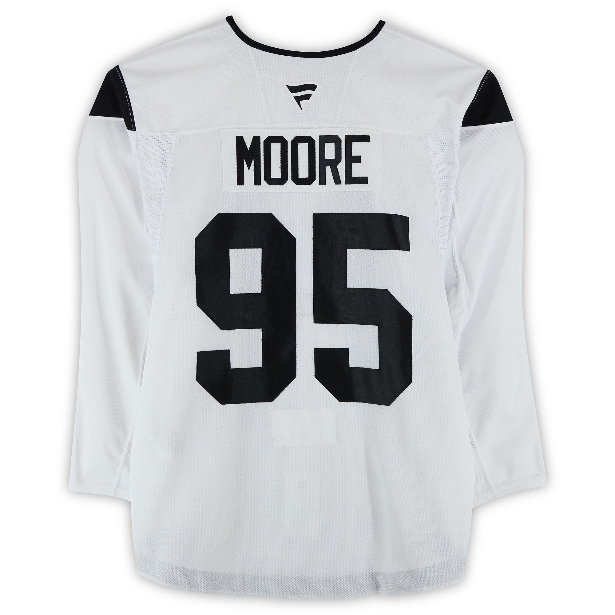 Lleyton Moore Utah Mammoth Practice-Used #95 White Jersey from the 2024-25 NHL Season