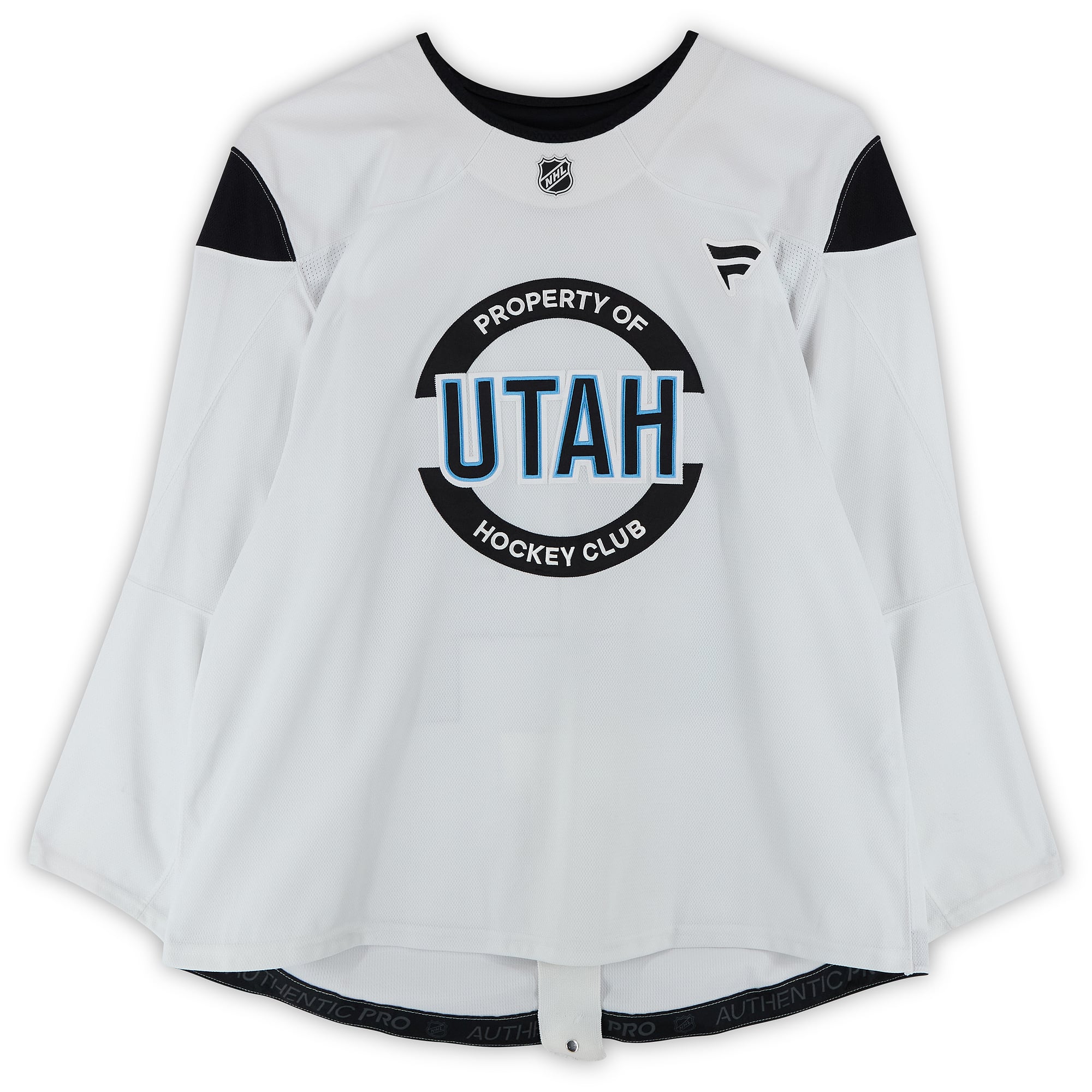 Lleyton Moore Utah Mammoth Practice-Used #95 White Jersey from the 2024-25 NHL Season