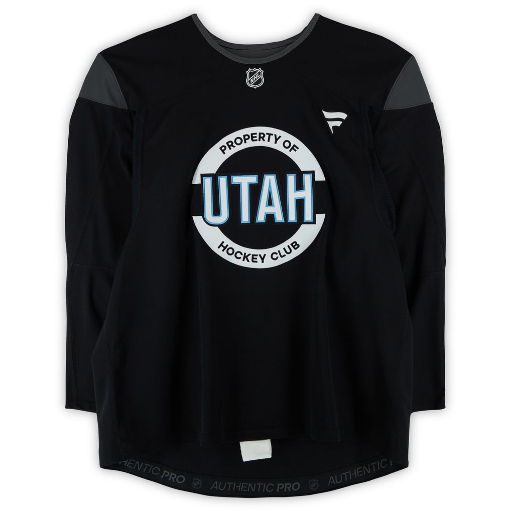 Logan Cooley Utah Mammoth Fanatics Authentic Practice-Used #92 Black Jersey from the 2024-25 NHL Season