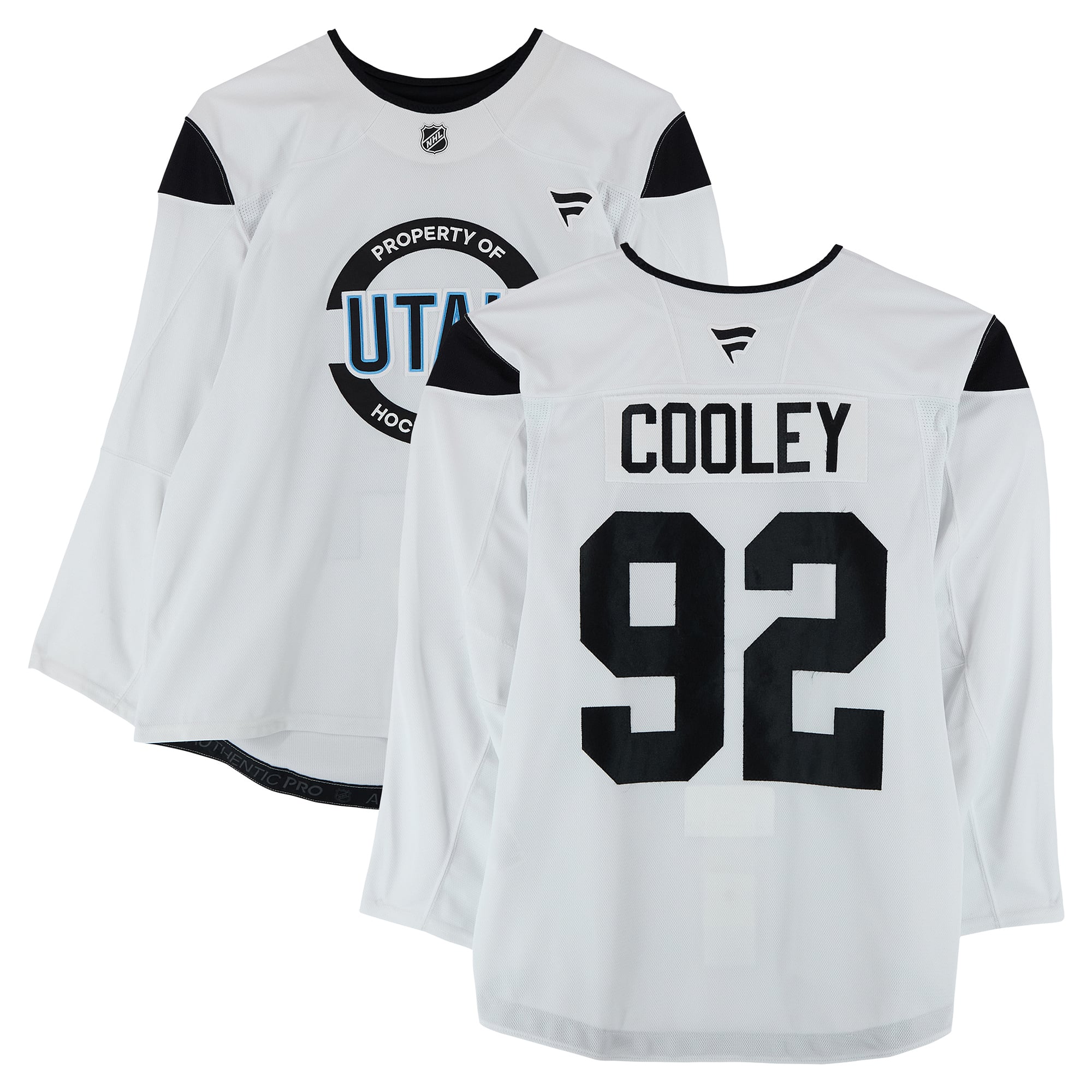Logan Cooley Utah Mammoth Practice-Used #92 Jersey from the 2024-25 NHL Season
