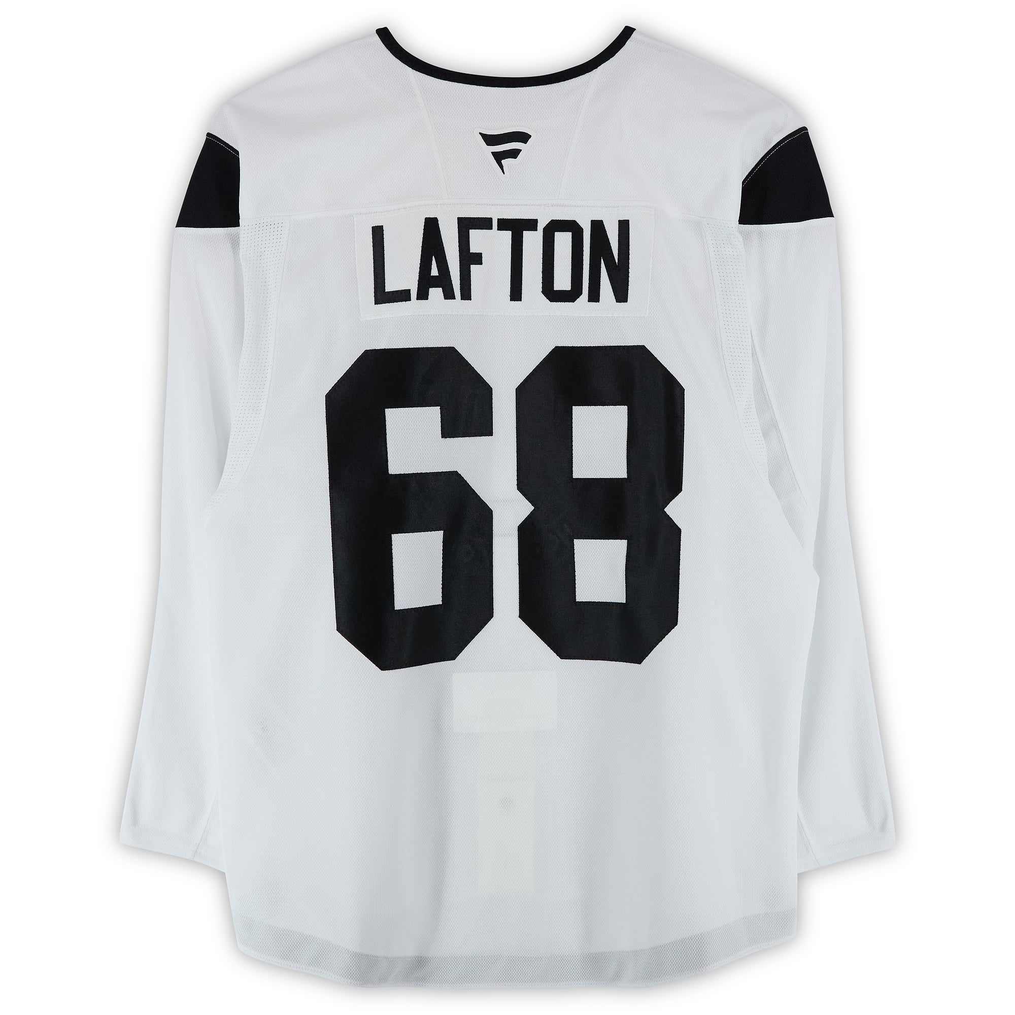 Ludvig Lafton Utah Hockey Club Practice-Used #68 White Jersey from the 2024-25 NHL Season