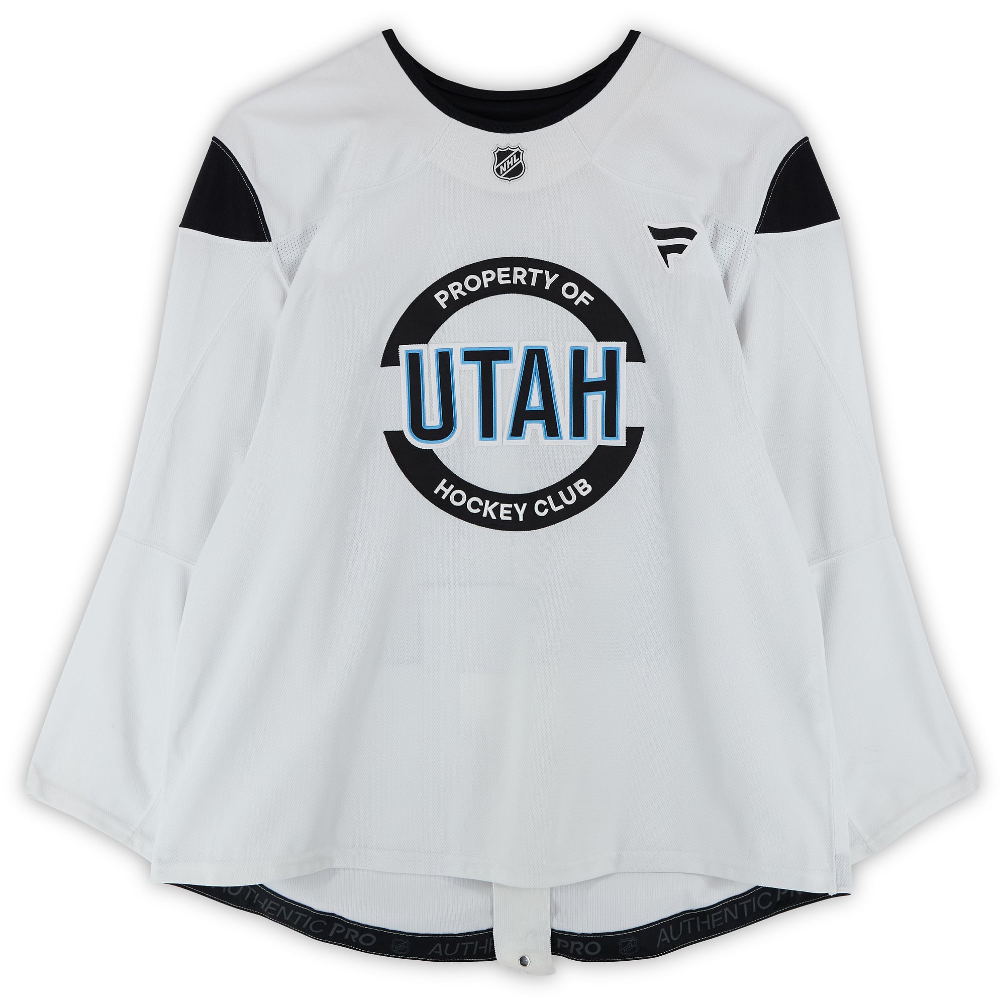 Ludvig Lafton Utah Hockey Club Practice-Used #68 White Jersey from the 2024-25 NHL Season