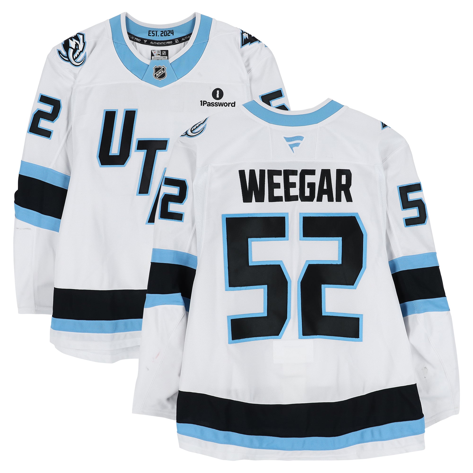 MacKenzie Weegar Utah Mammoth Game-Used #52 White Jersey Worn During Round One of the 2026 Stanley Cup Playoffs vs. Vegas Golden Knights