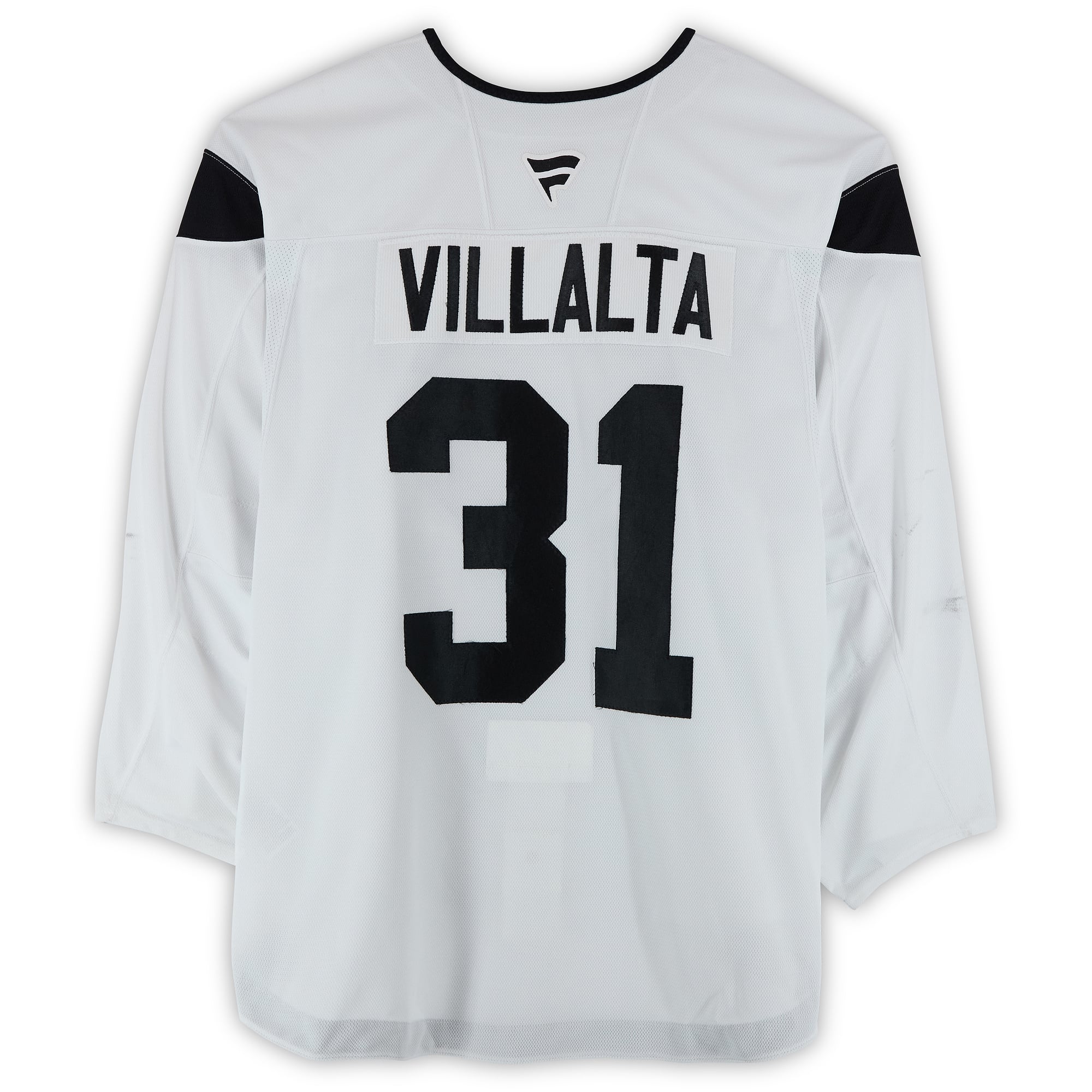 Maillot authentique blanc professionnel porté à l'entraînement par Matt Villalta, numéro 31, du Utah Hockey Club, saison 2024-2025 de la LNH