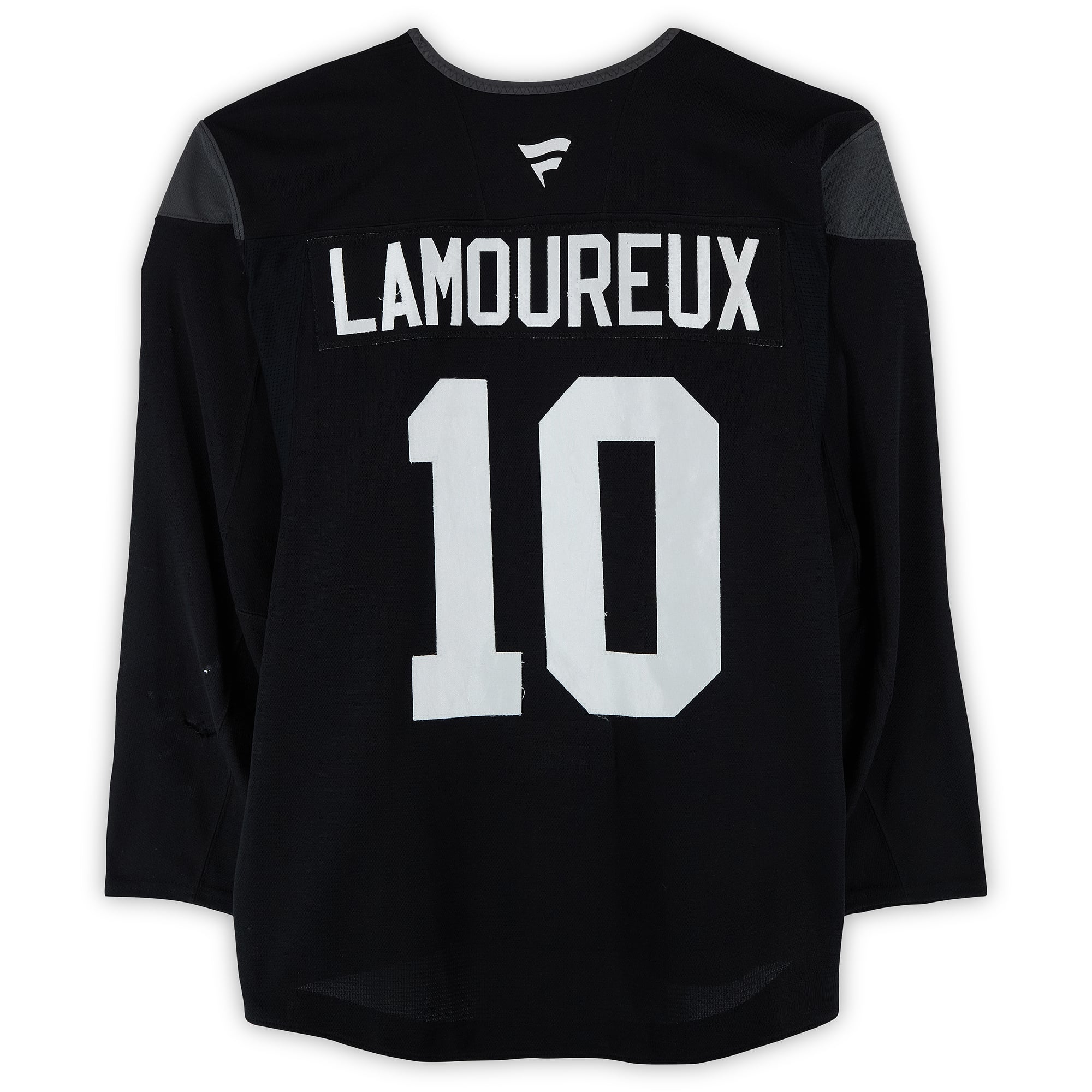 Maveric Lamoureux Utah Mammoth Practice-Used #10 Black Jersey from the 2024-25 NHL Season