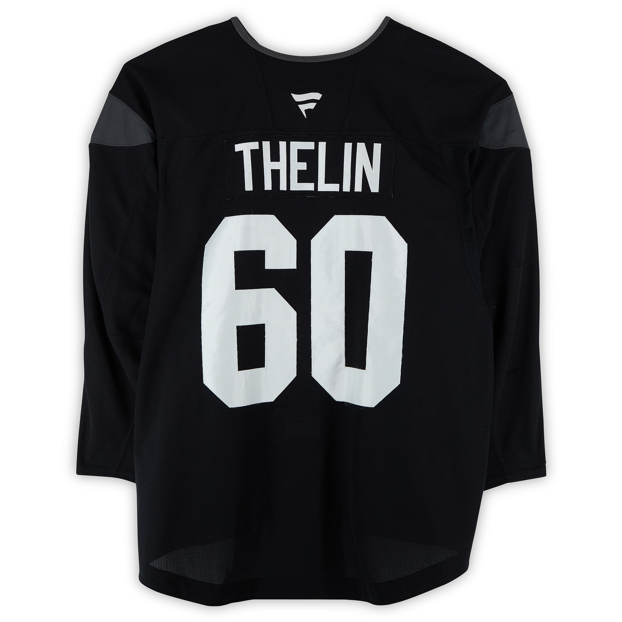 Melker Thelin Utah Mammoth Practice-Used #60 Black Jersey from the 2024-25 NHL Season