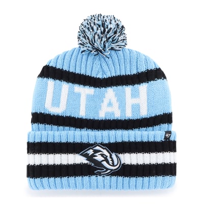  Utah Mammoth '47 Bering Cuffed Knit Hat with Pom - Light Blue