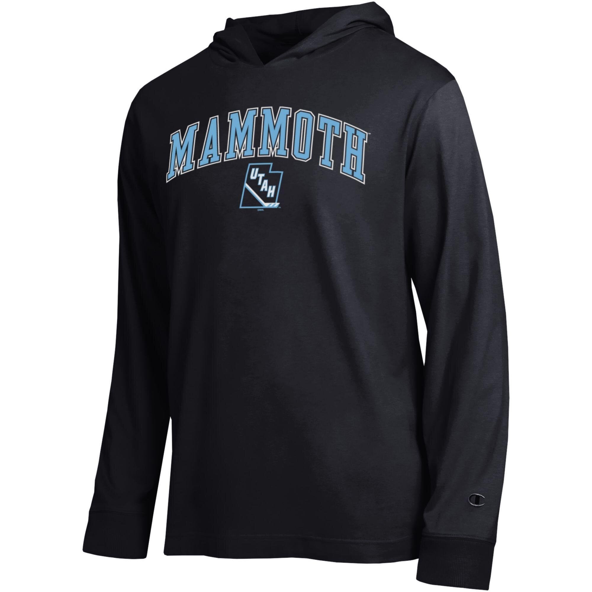 T-shirt à manches longues et capuche léger Champion Black Utah Mammoth All-Star pour homme