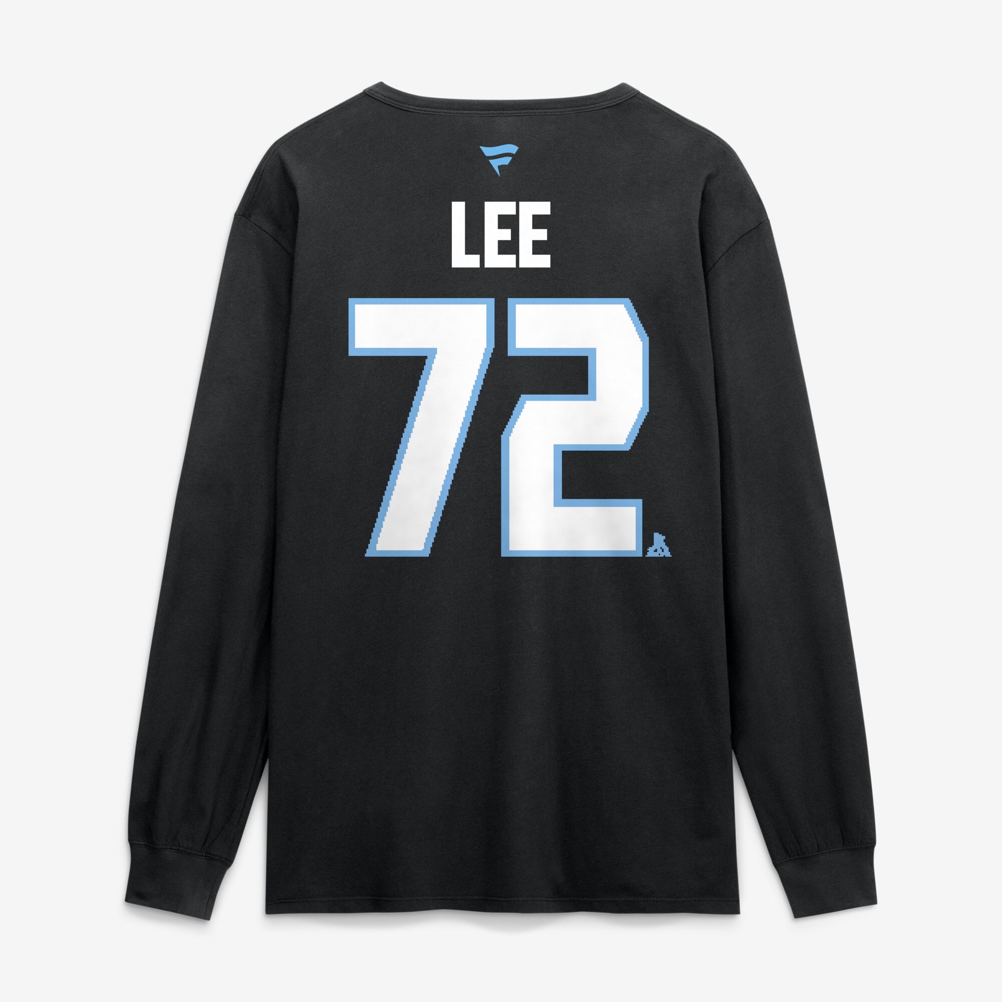 T-shirt à manches longues Fanatics Anders Lee Black Utah Mammoth Authentic Stack avec nom et numéro pour homme