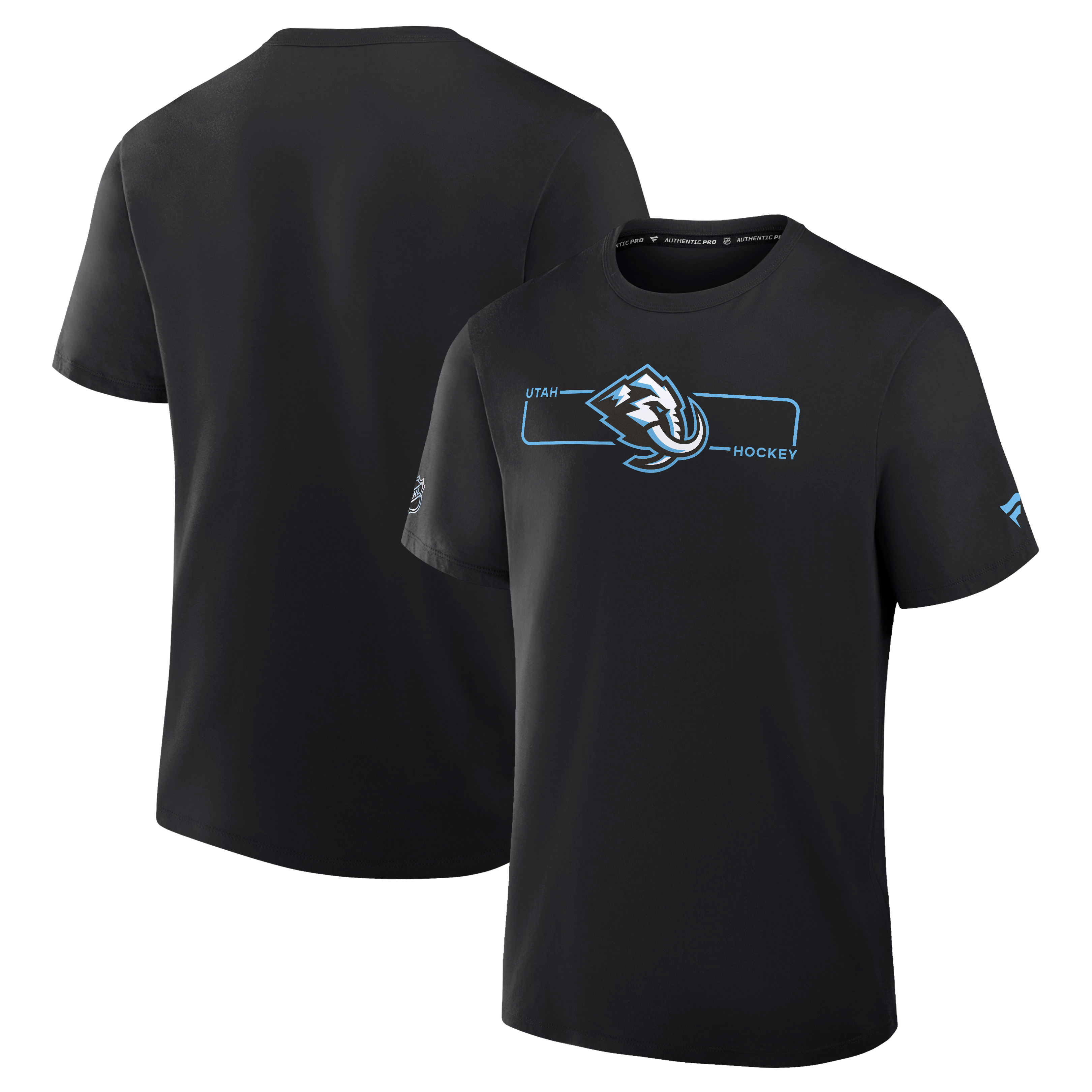Men's Fanatics Black Utah Mammoth Authentic Pro Primary Logo T-Shirt