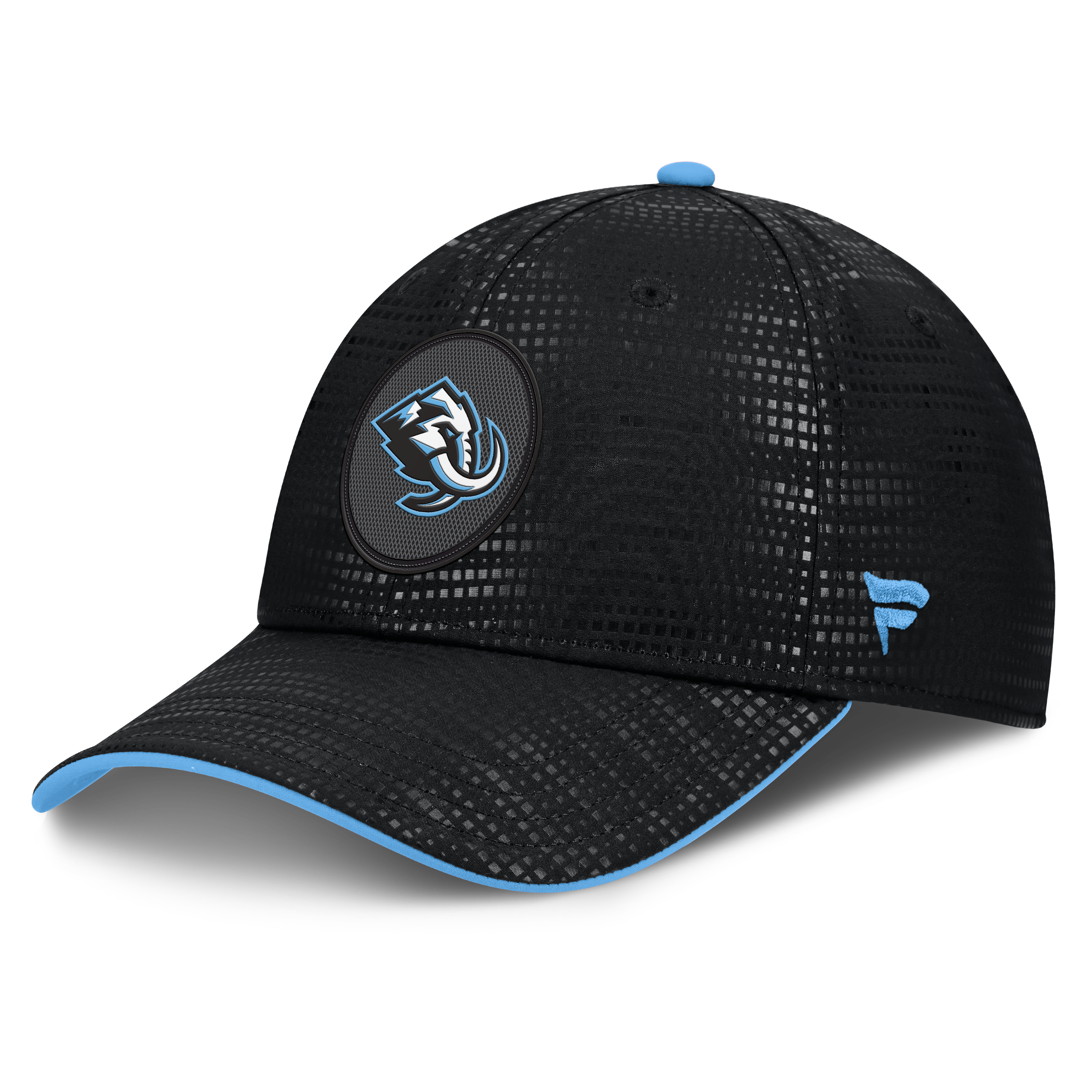 Casquette Fanatics noire pour homme Utah Mammoth Authentic Pro Rink Debossed Stretch Fit