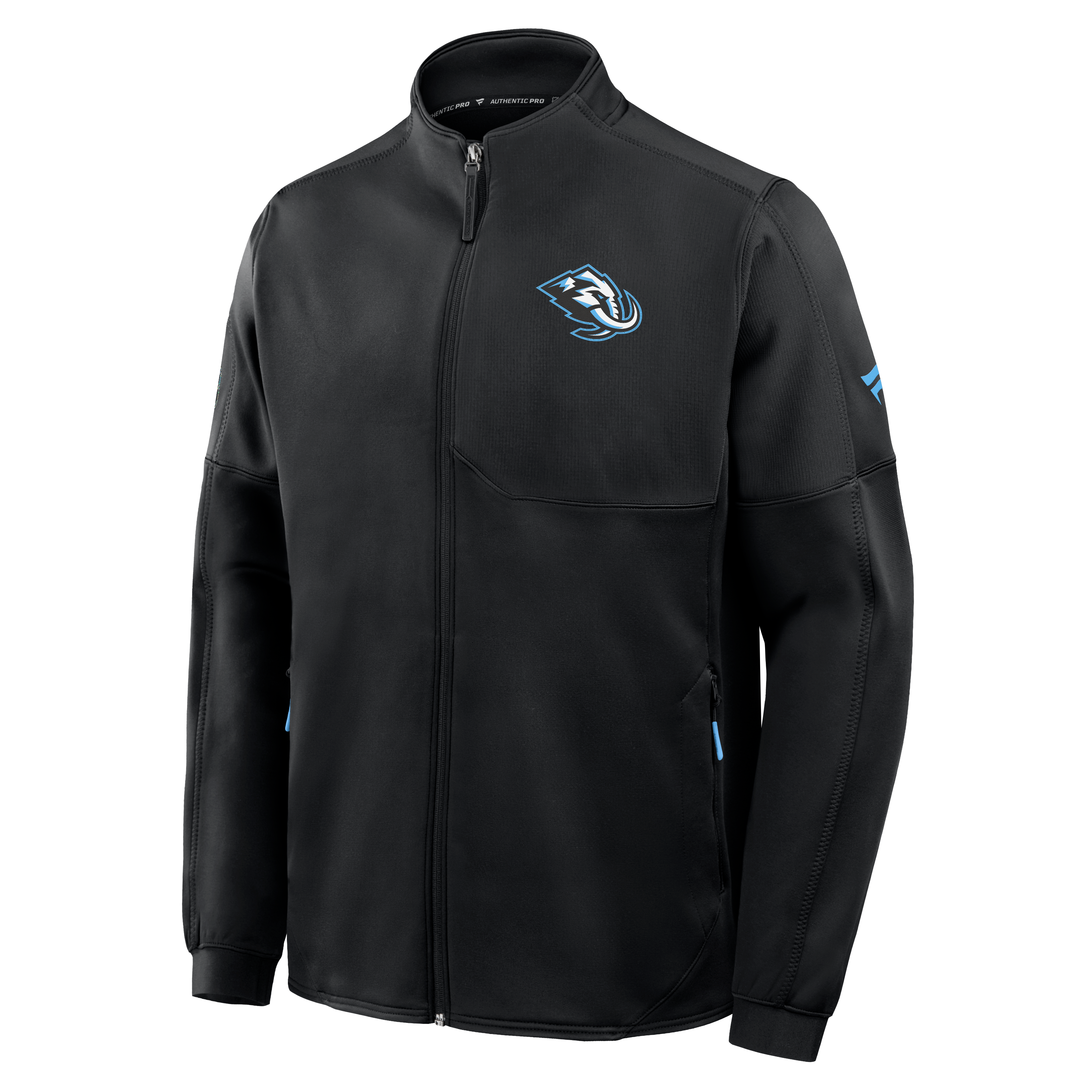 Men's Fanatics Black Utah Mammoth Authentic Pro Rink Fleece Full-Zip Jacket