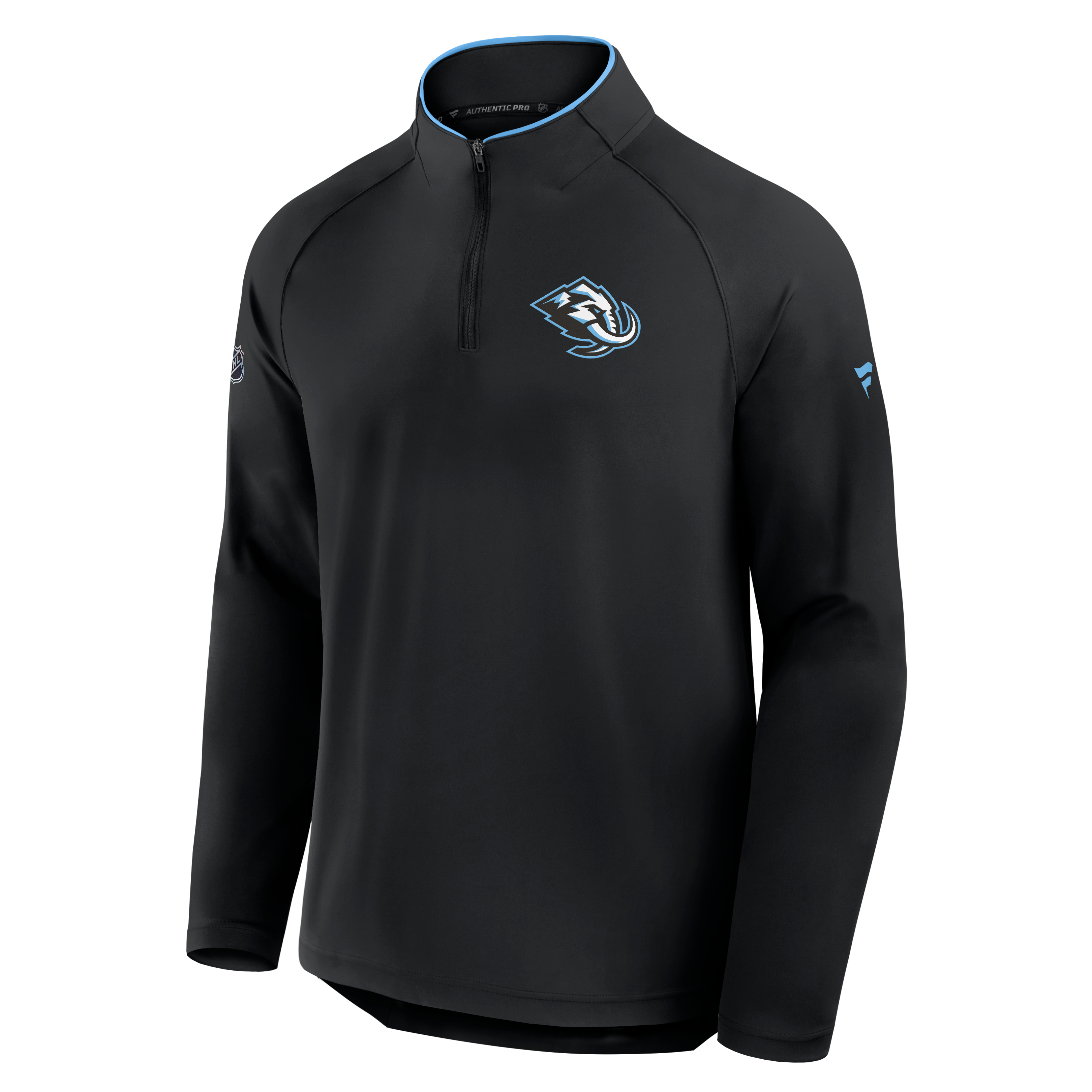 Men's Fanatics Black Utah Mammoth Authentic Pro Rink Lightweight Quarter-Zip Pullover