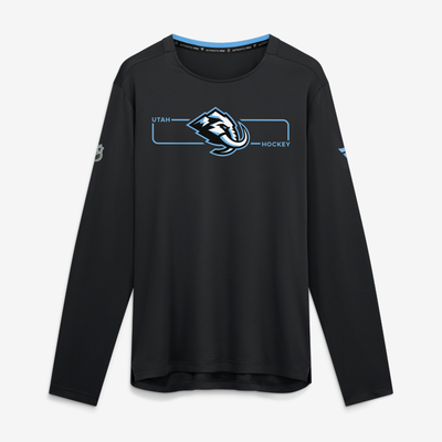 Men's Utah Mammoth Fanatics Black Authentic Pro Rink Tech Long Sleeve T-Shirt