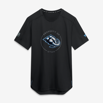 Men's Utah Mammoth Fanatics Black Authentic Pro Train Performance T-Shirt