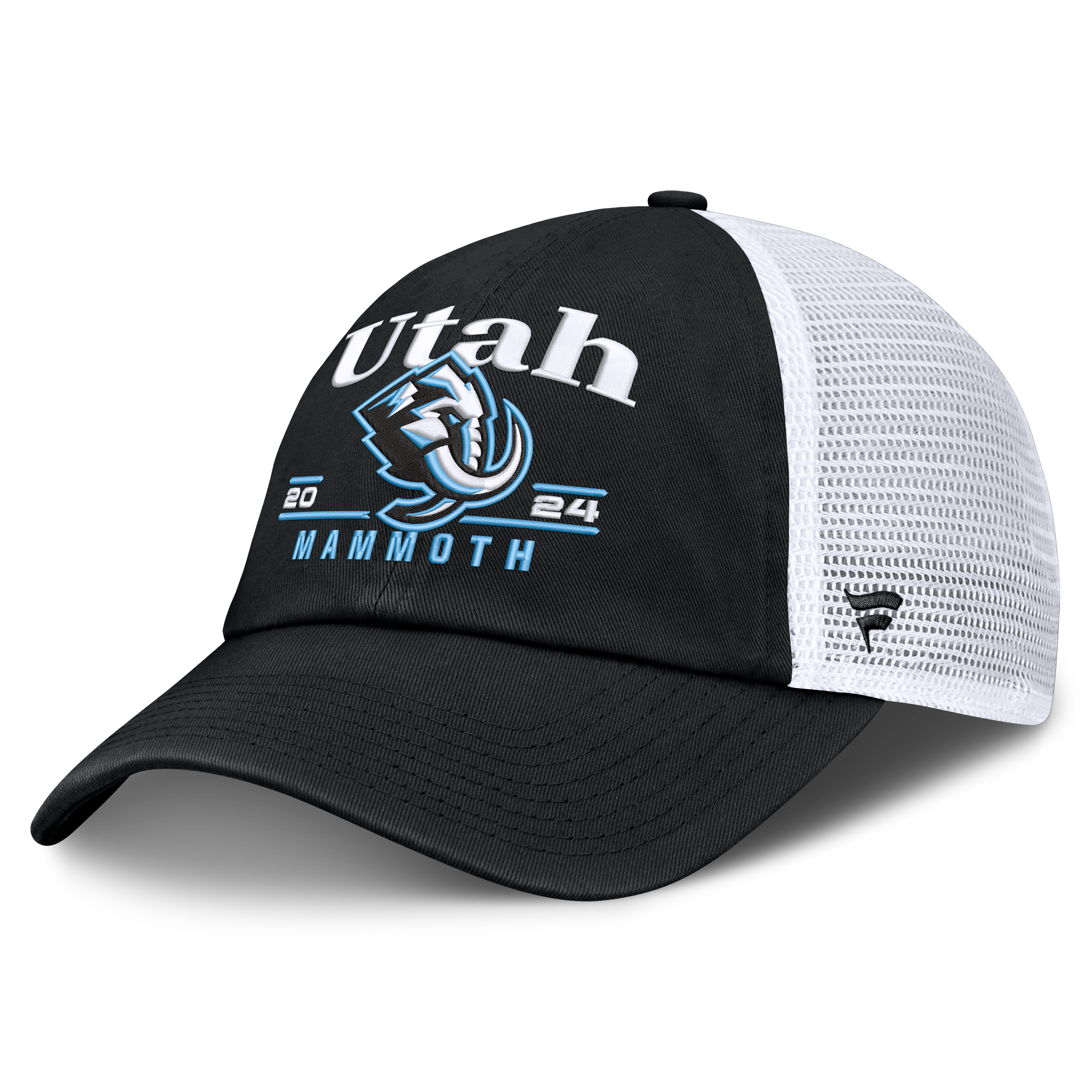 Casquette trucker ajustable Fanatics Black Utah Mammoth Fundamental Underline pour homme