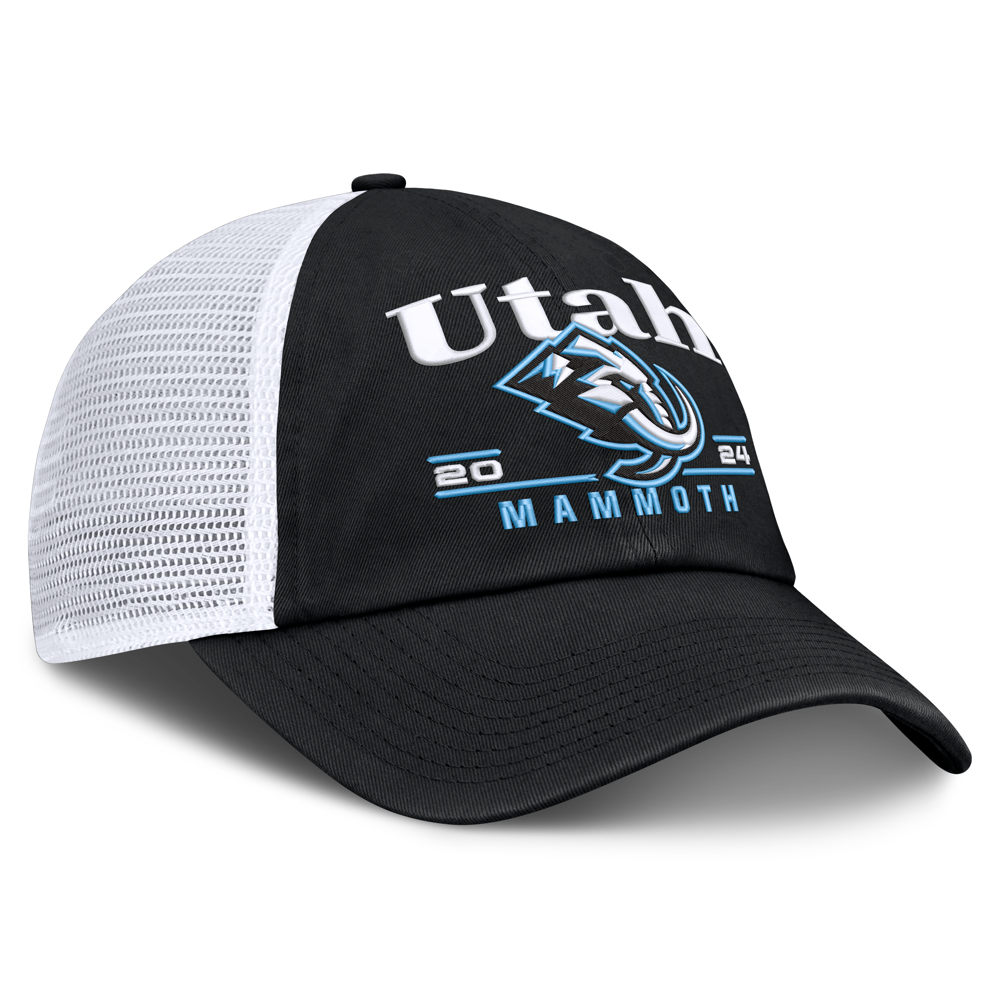Casquette trucker ajustable Fanatics Black Utah Mammoth Fundamental Underline pour homme