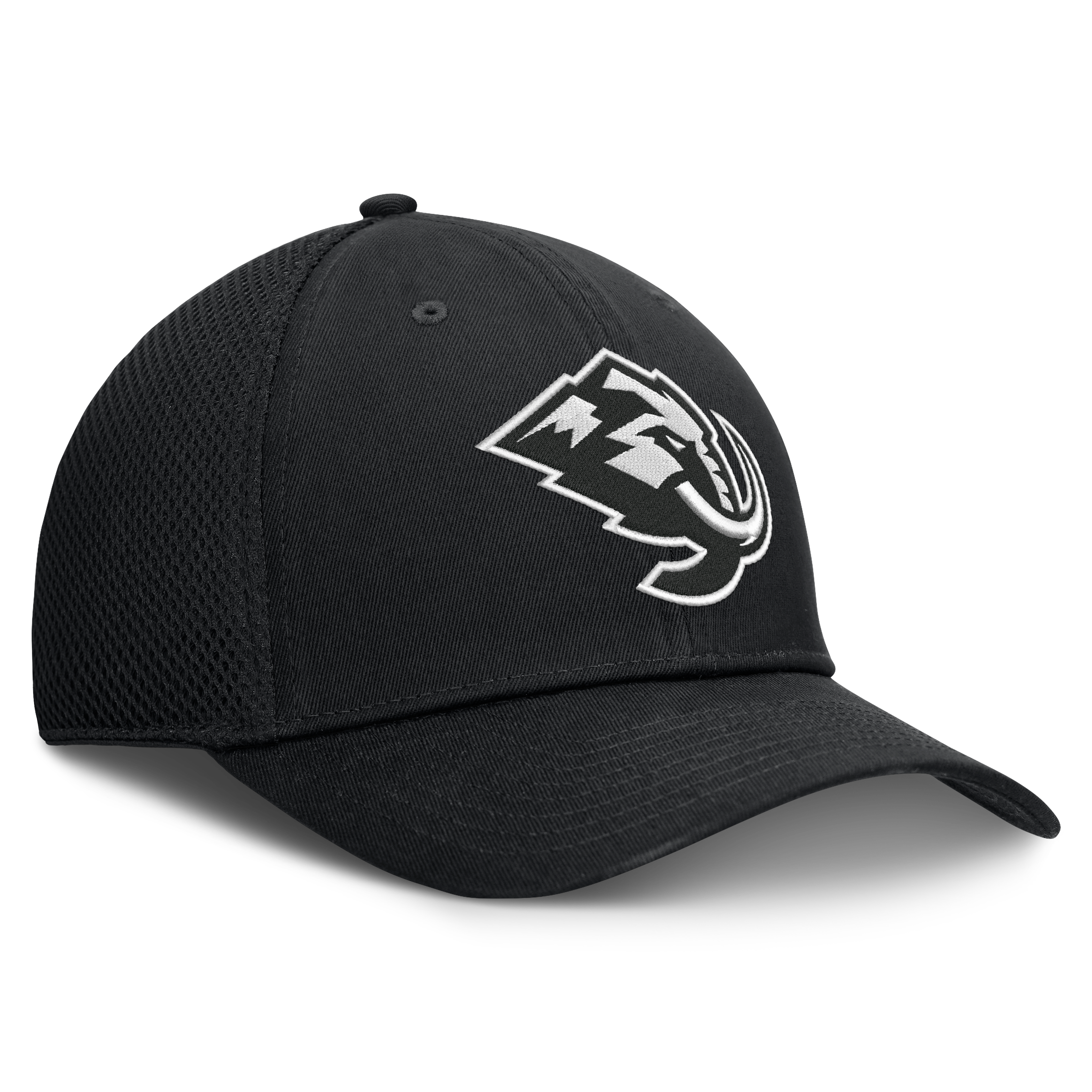 Casquette extensible Fanatics Black Utah Mammoth à dos en maille ton sur pour homme