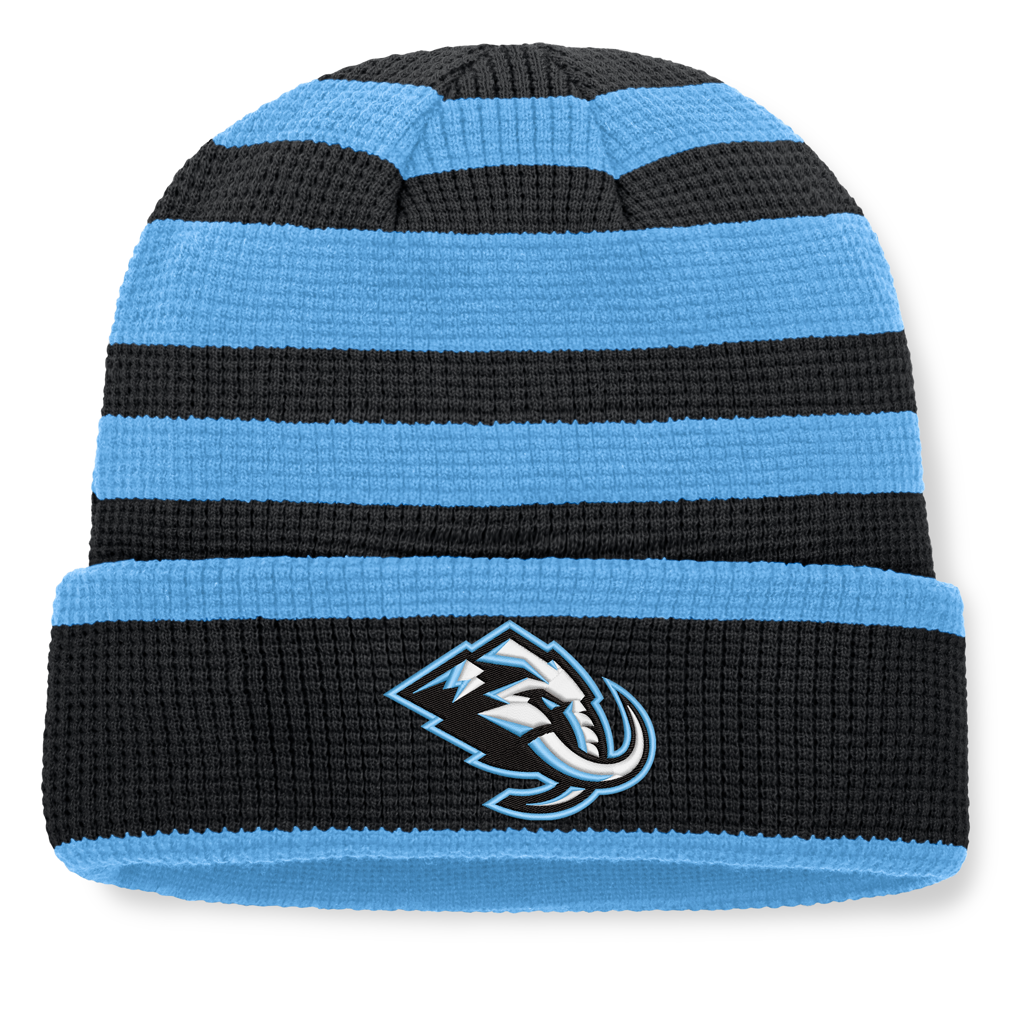 Bonnet tricoté à revers Fanatics noir/bleu clair Utah Mammoth Fundamental Steady pour homme