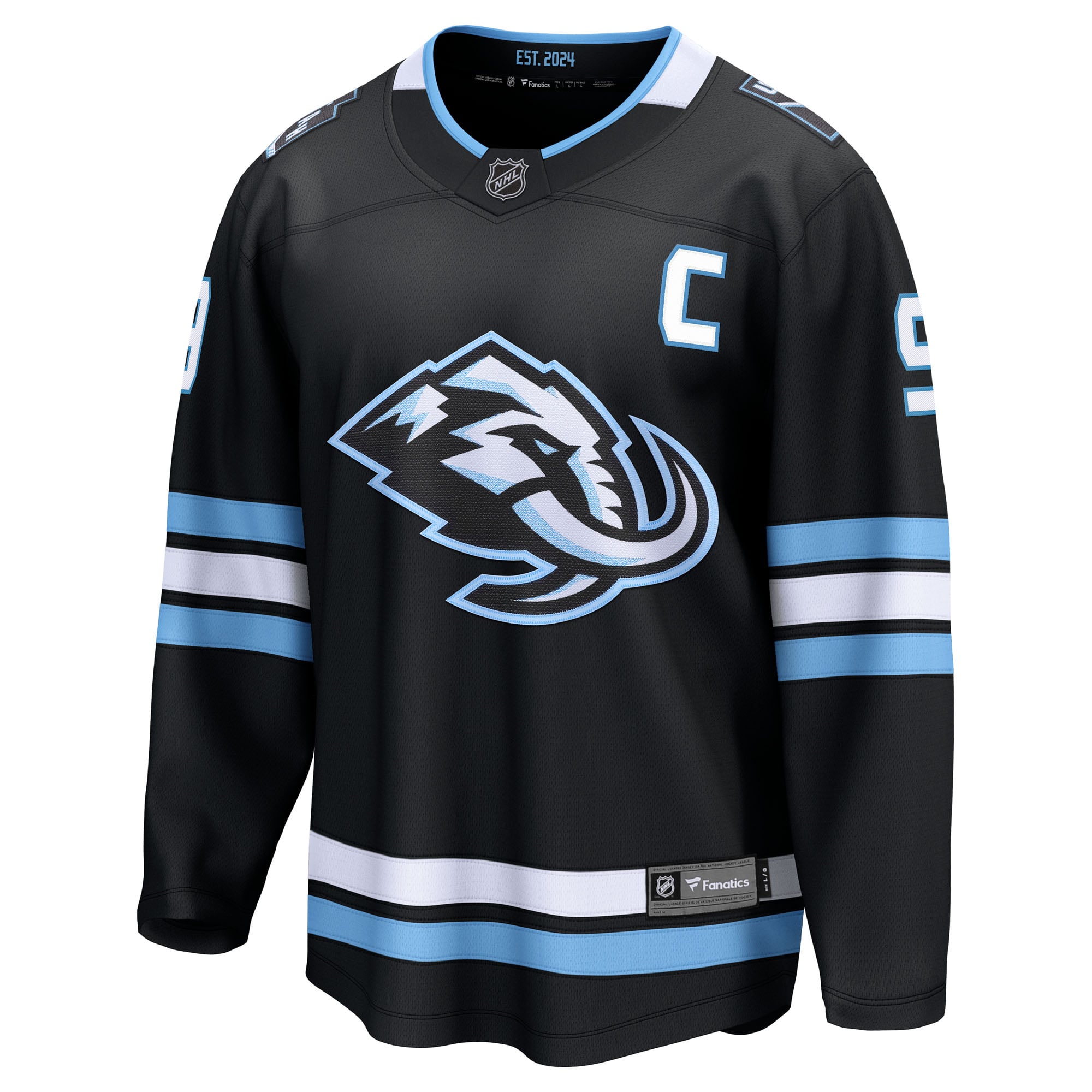 Maillot de joueur d'échappée à domicile Clayton Keller, noir, fanatiques pour hommes, Utah Mammoth