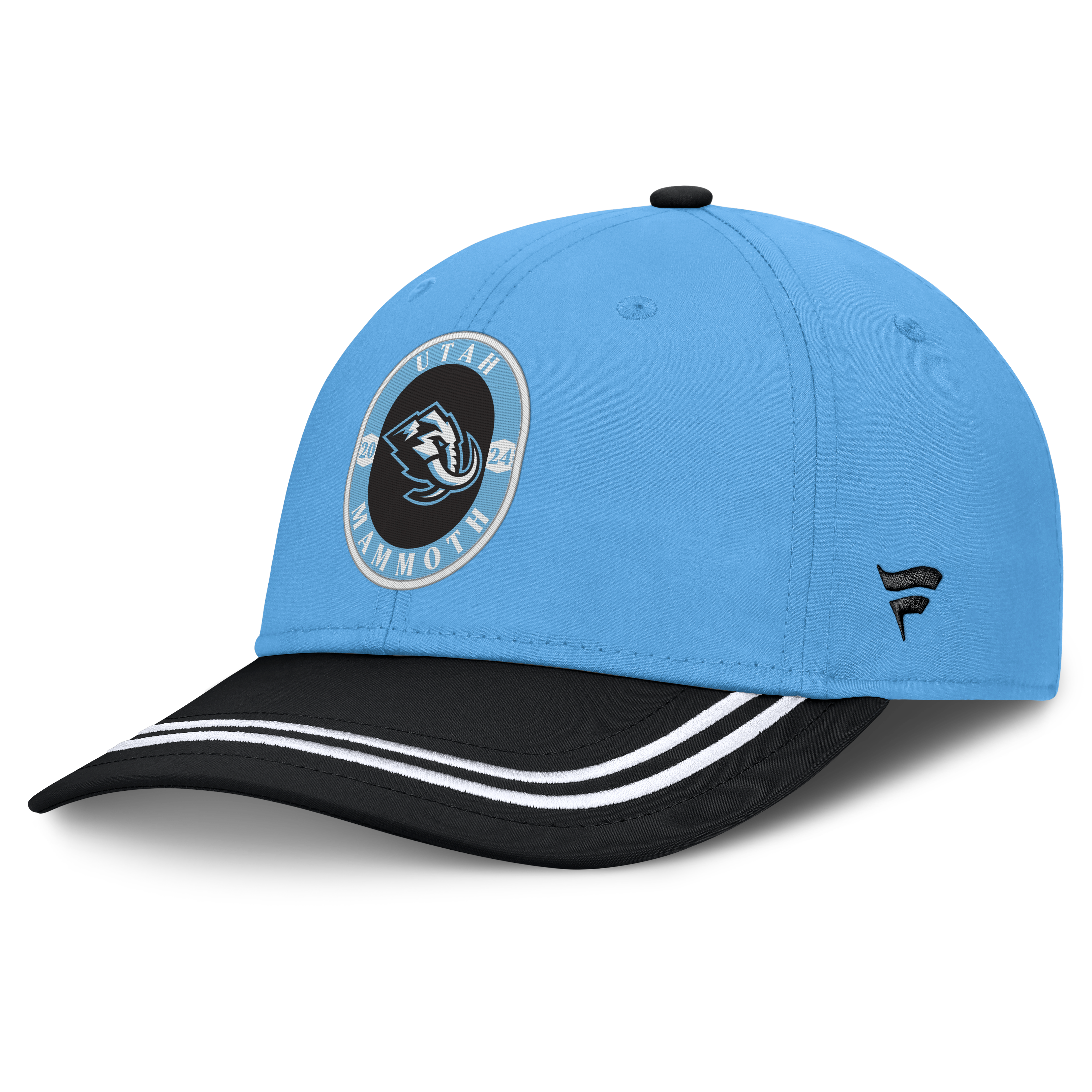 Casquette extensible Fanatics Utah Mammoth Fundamental bleu clair/noir pour homme