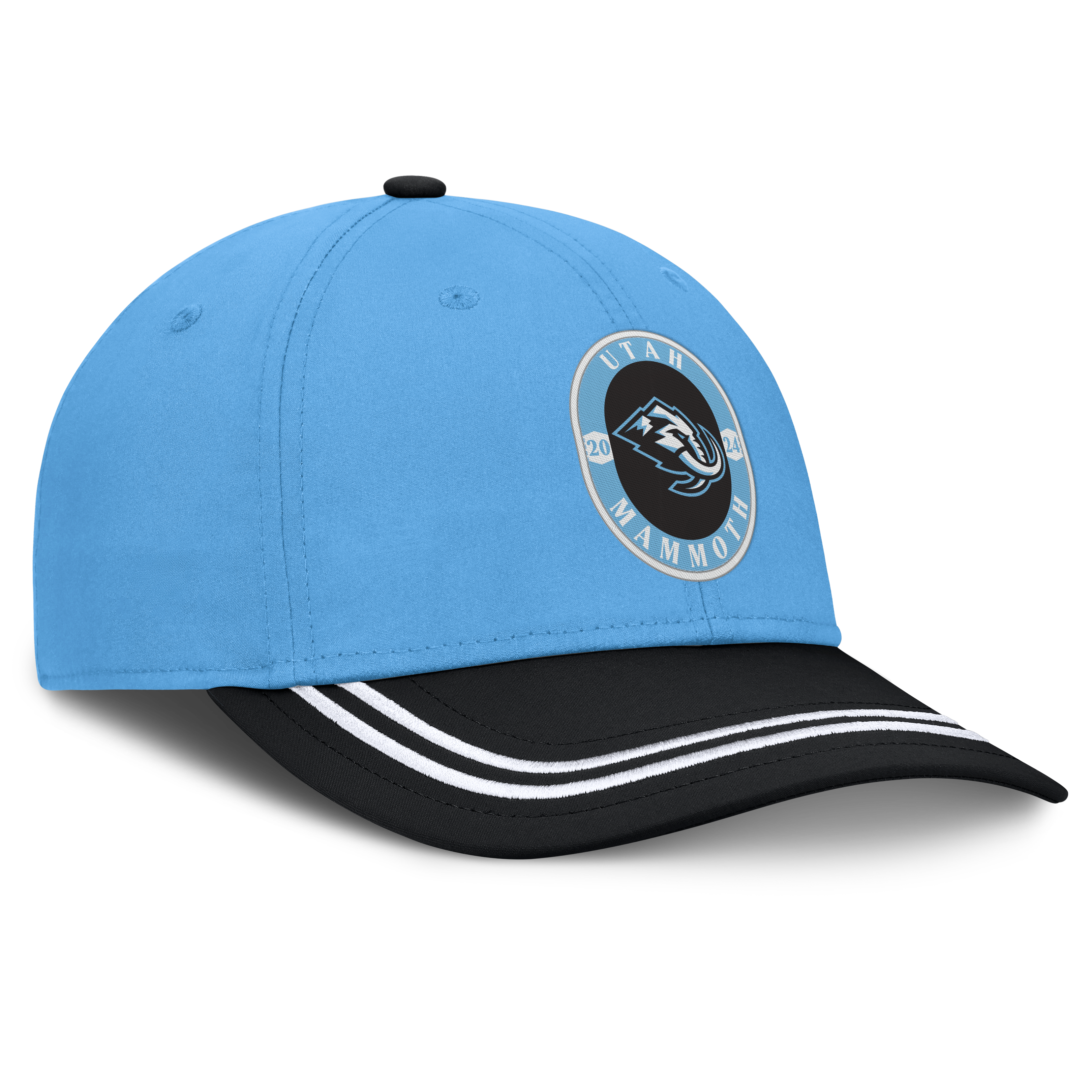 Casquette extensible Fanatics Utah Mammoth Fundamental bleu clair/noir pour homme
