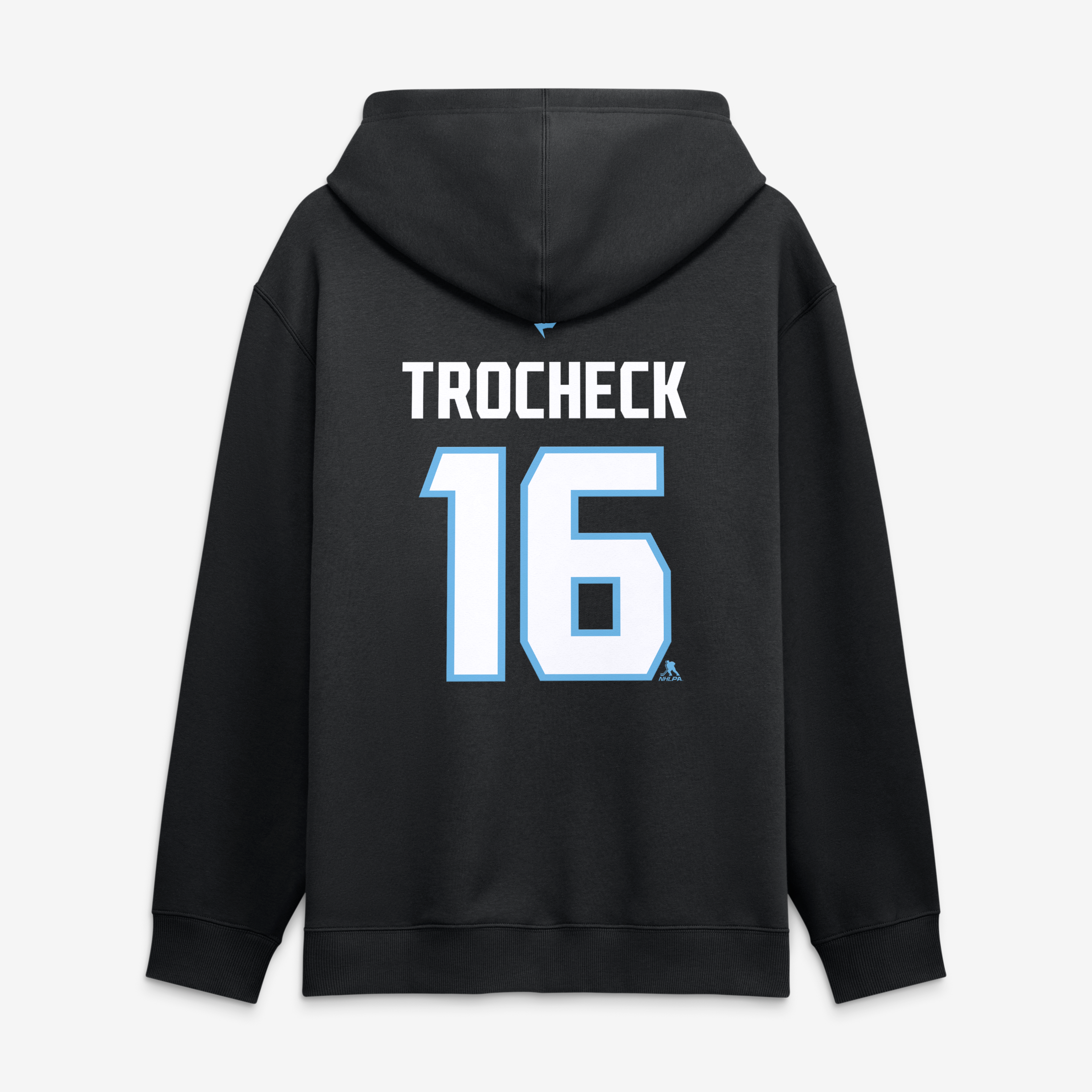 Sweat à capuche authentique Fanatics Vincent Trocheck noir Utah Mammoth Stack avec nom et numéro pour homme