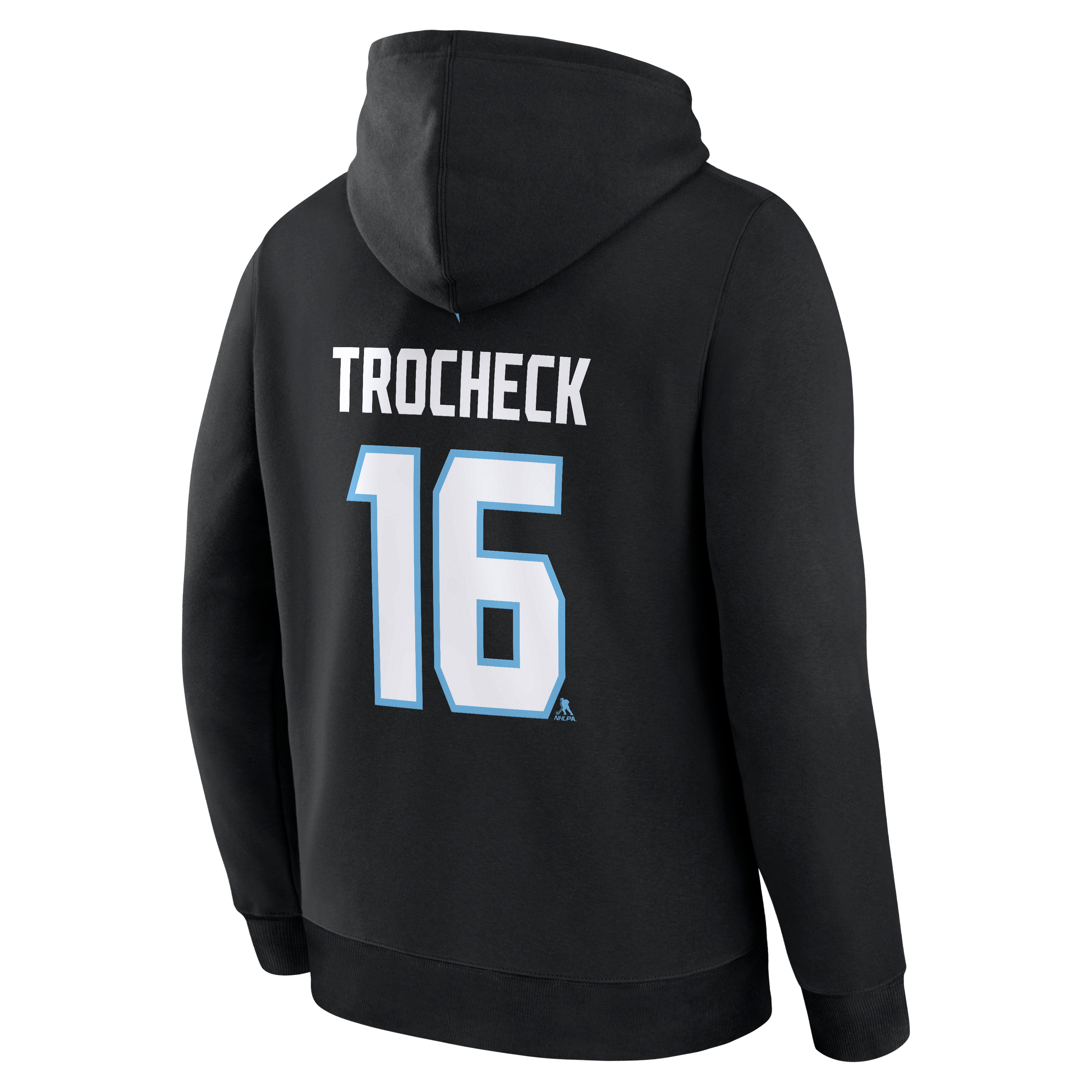 Sweat à capuche authentique Fanatics Vincent Trocheck noir Utah Mammoth Stack avec nom et numéro pour homme