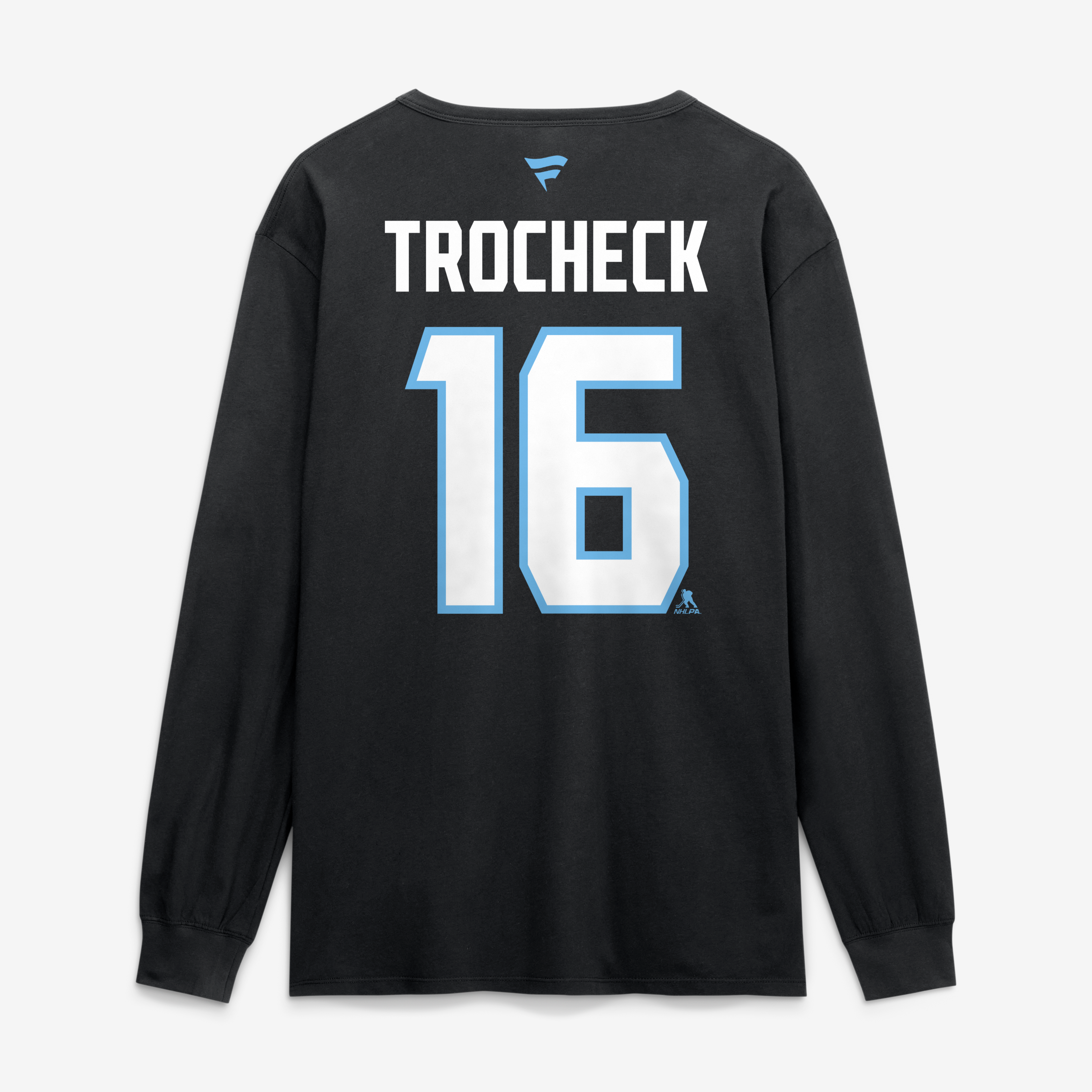 T-shirt à manches longues Fanatics Vincent Trocheck noir Utah Mammoth Authentic Stack avec nom et numéro pour homme