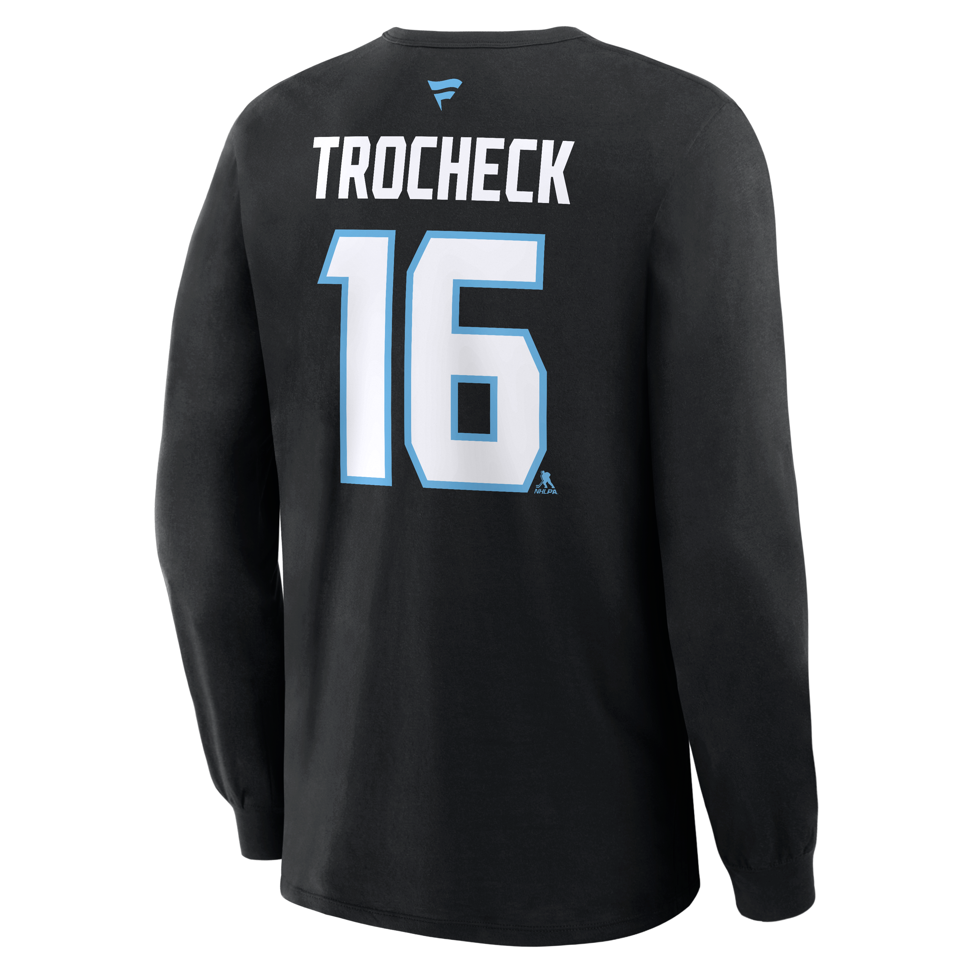 T-shirt à manches longues Fanatics Vincent Trocheck noir Utah Mammoth Authentic Stack avec nom et numéro pour homme