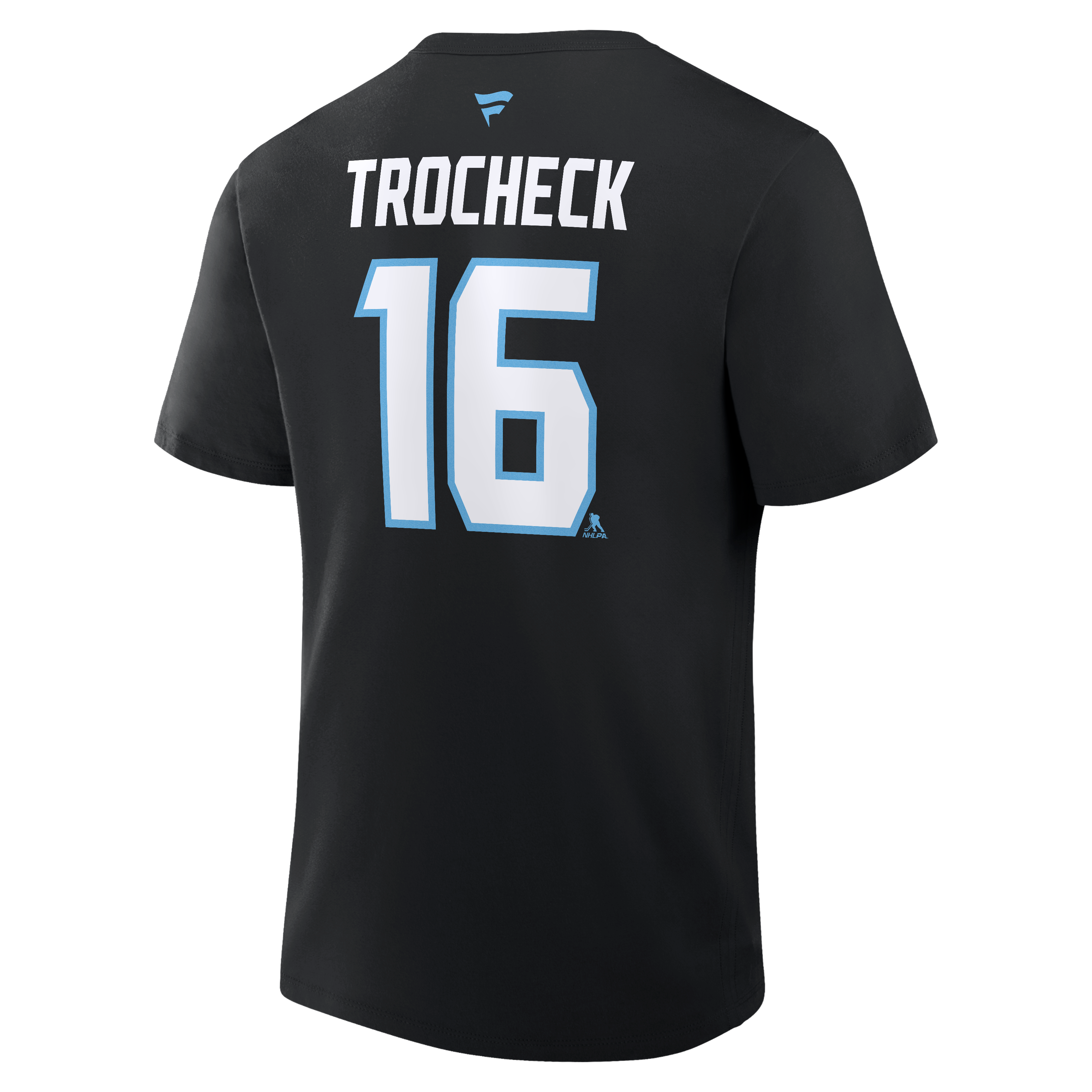 T-shirt authentique Fanatics Vincent Trocheck noir Utah Mammoth avec nom et numéro