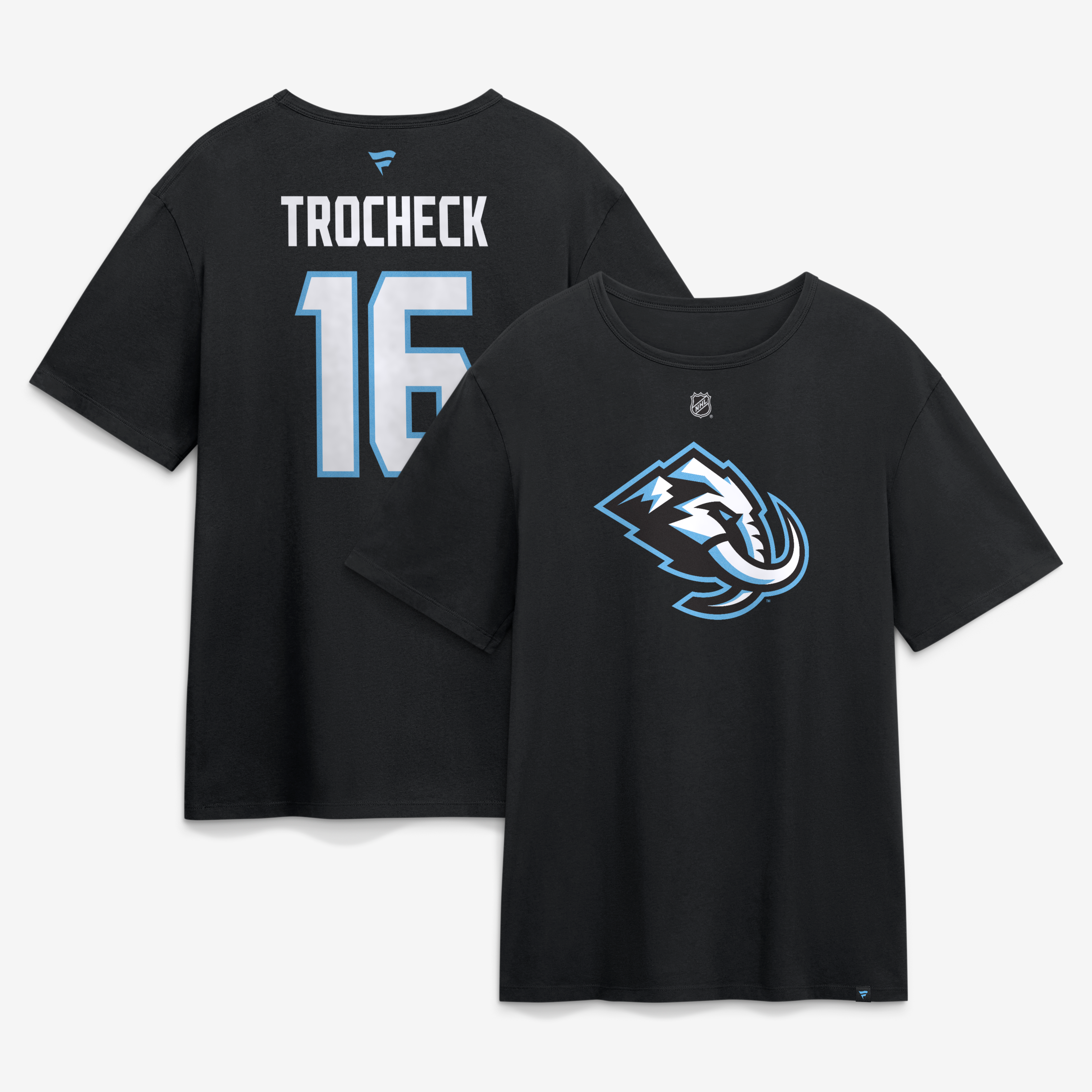 T-shirt authentique Fanatics Vincent Trocheck noir Utah Mammoth avec nom et numéro