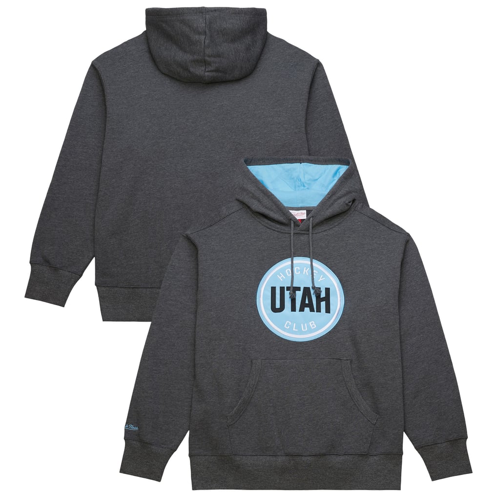 Men's Utah Hockey Club Mitchell & Ness Anthracite Playoff Pullover Hoodie