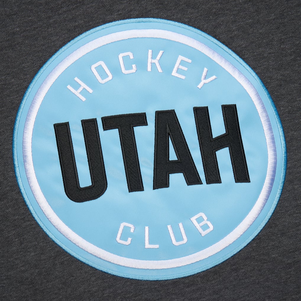 Men's Utah Hockey Club Mitchell & Ness Anthracite Playoff Pullover Hoodie