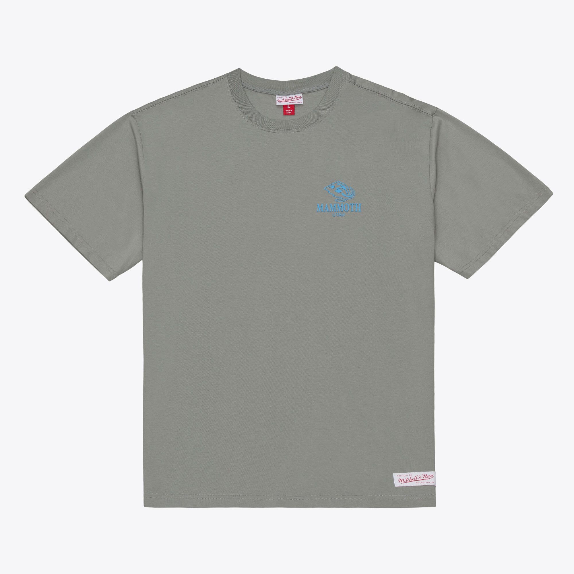 Men's Mitchell & Ness Gray Utah Mammoth Core Essentials T-Shirt