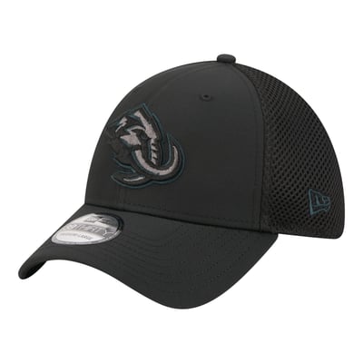  Utah Mammoth New Era Blackout 39THIRTY Stretch Hat - Black