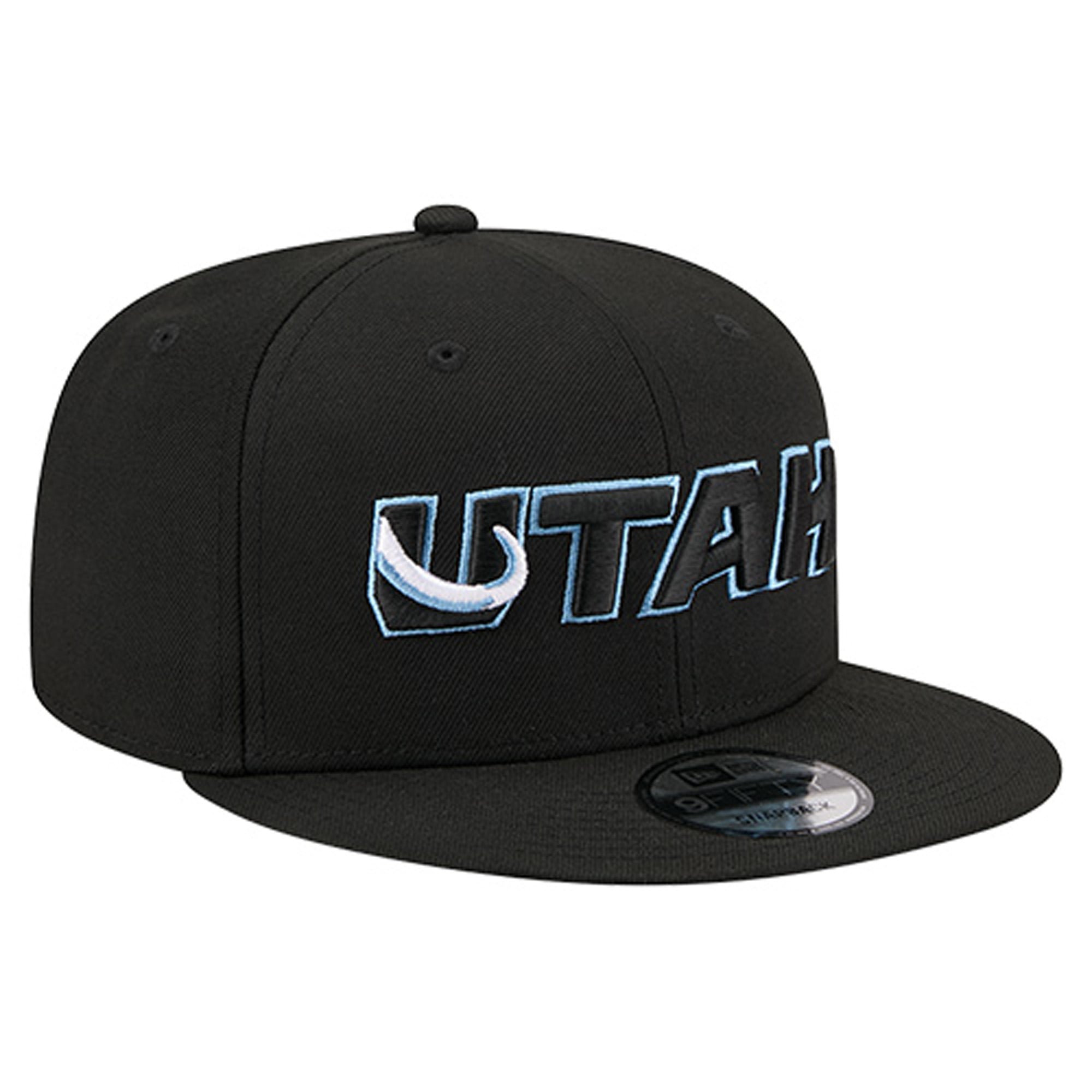Casquette snapback 9FIFTY noire New Era pour homme avec logo de l'équipe Utah Mammoth