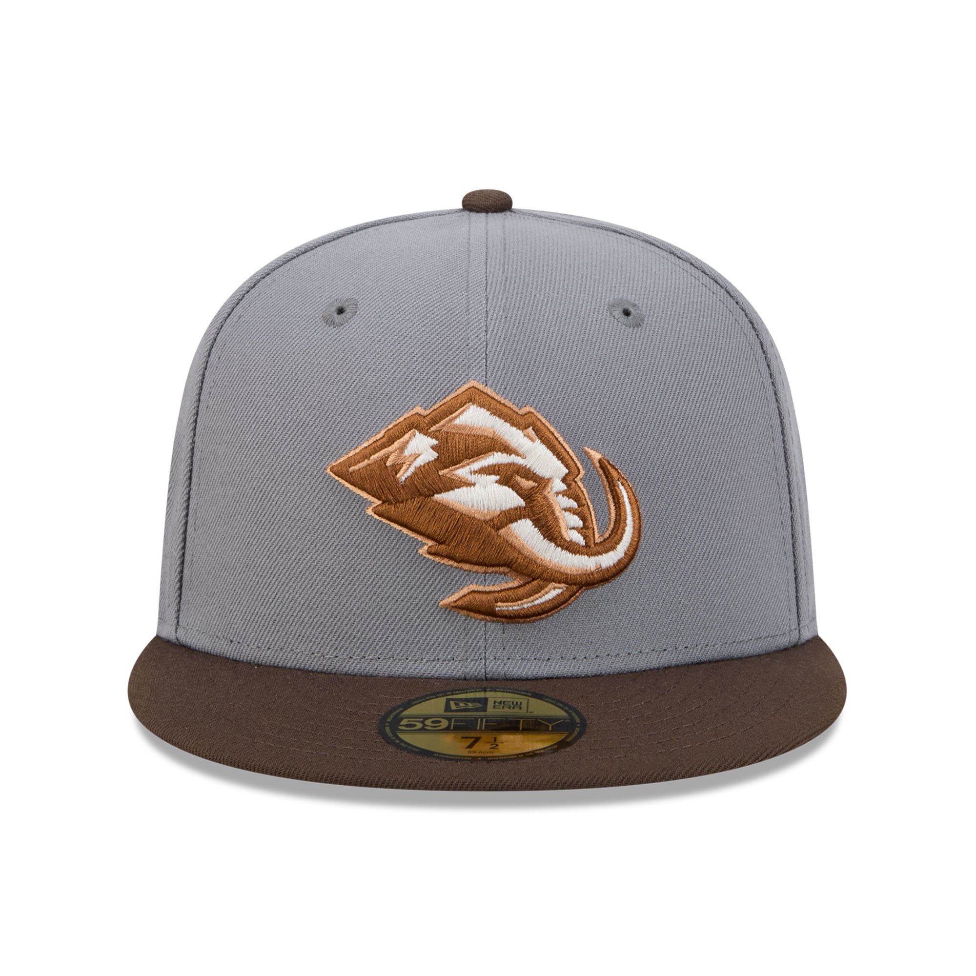 Men's New Era Charcoal/Brown Utah Mammoth Wood Tones 59FIFTY Fitted Hat
