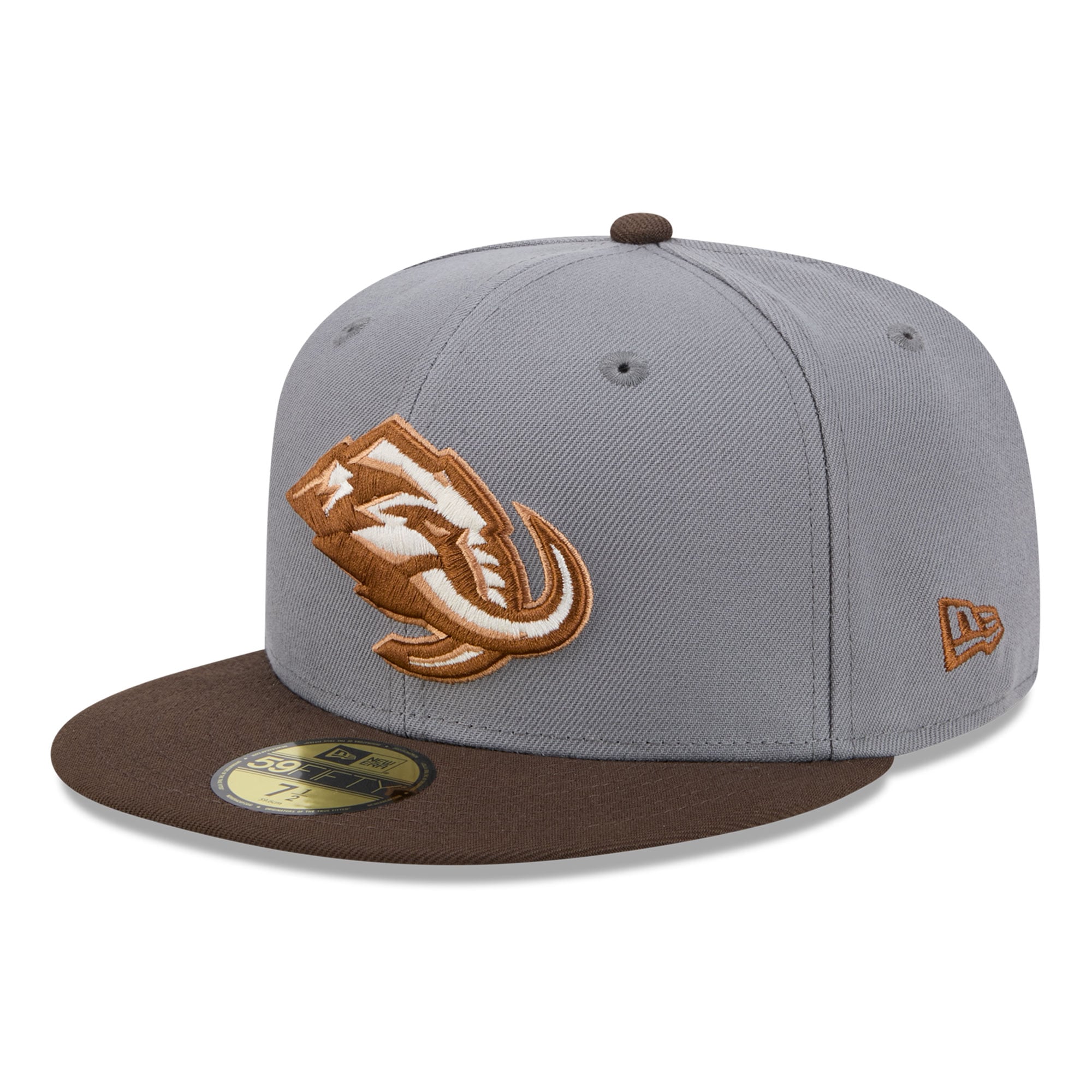 Men's New Era Charcoal/Brown Utah Mammoth Wood Tones 59FIFTY Fitted Hat
