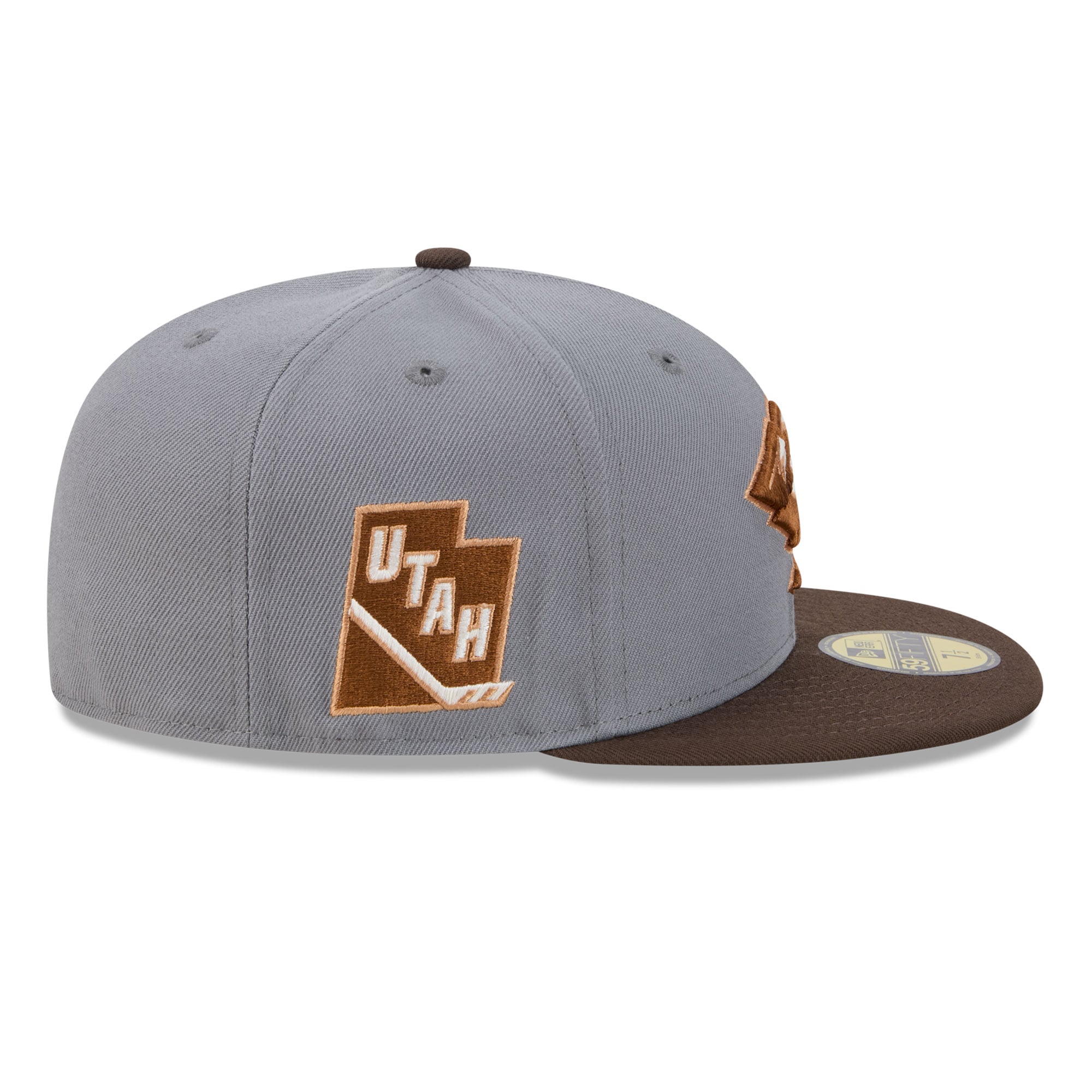 Men's New Era Charcoal/Brown Utah Mammoth Wood Tones 59FIFTY Fitted Hat